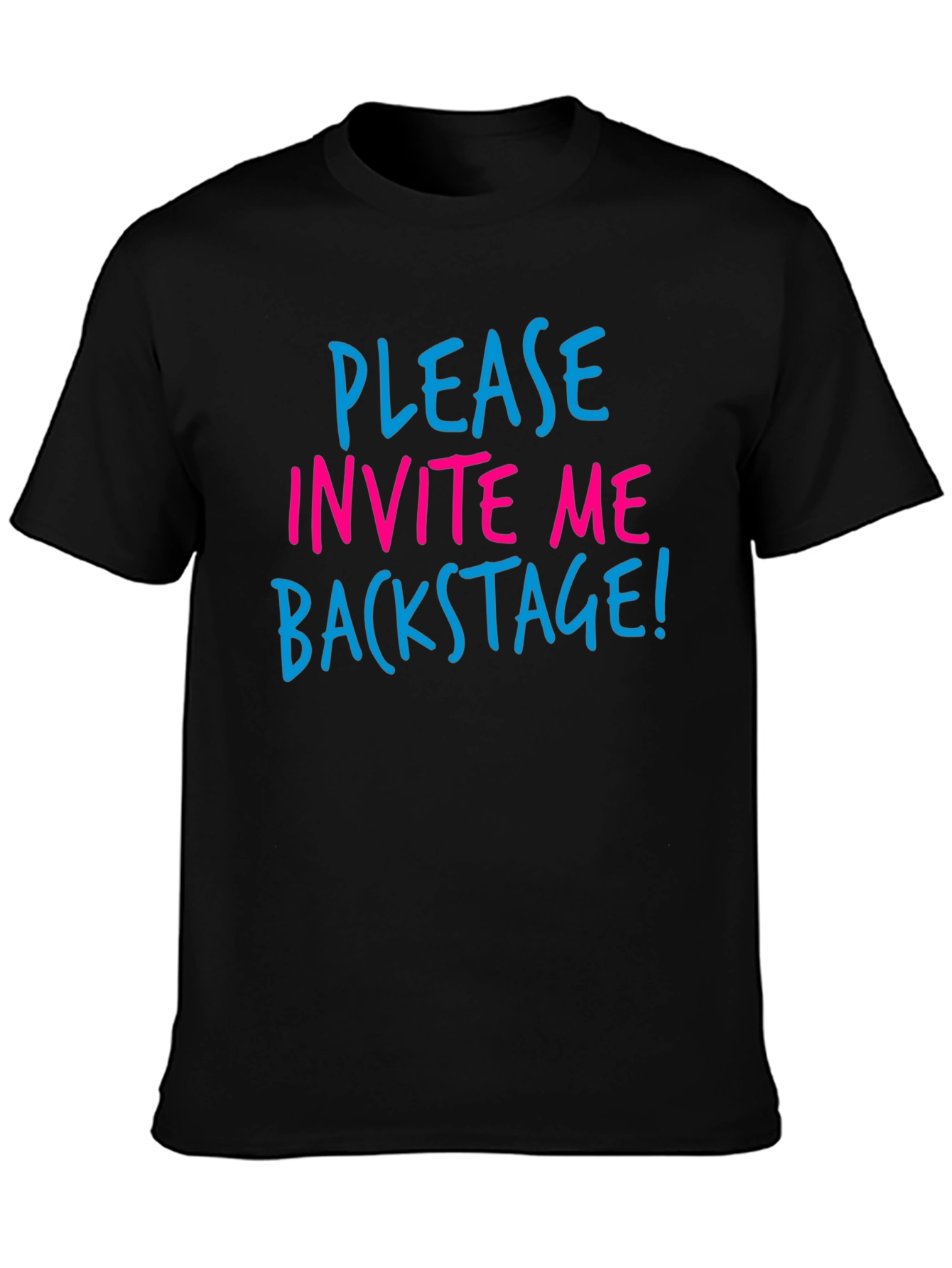 Black Invite Me Backstage Graphic Tee view 3