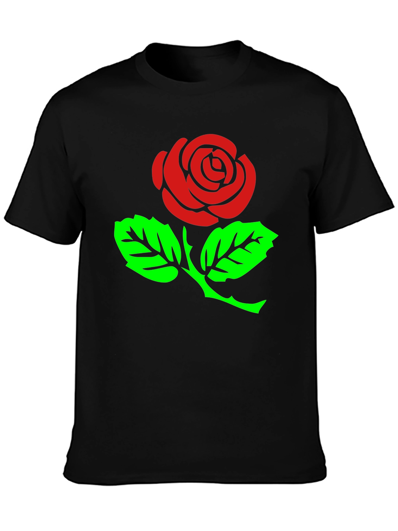 Black Rose Graphic T-Shirt - Stylish Black Tee view 3