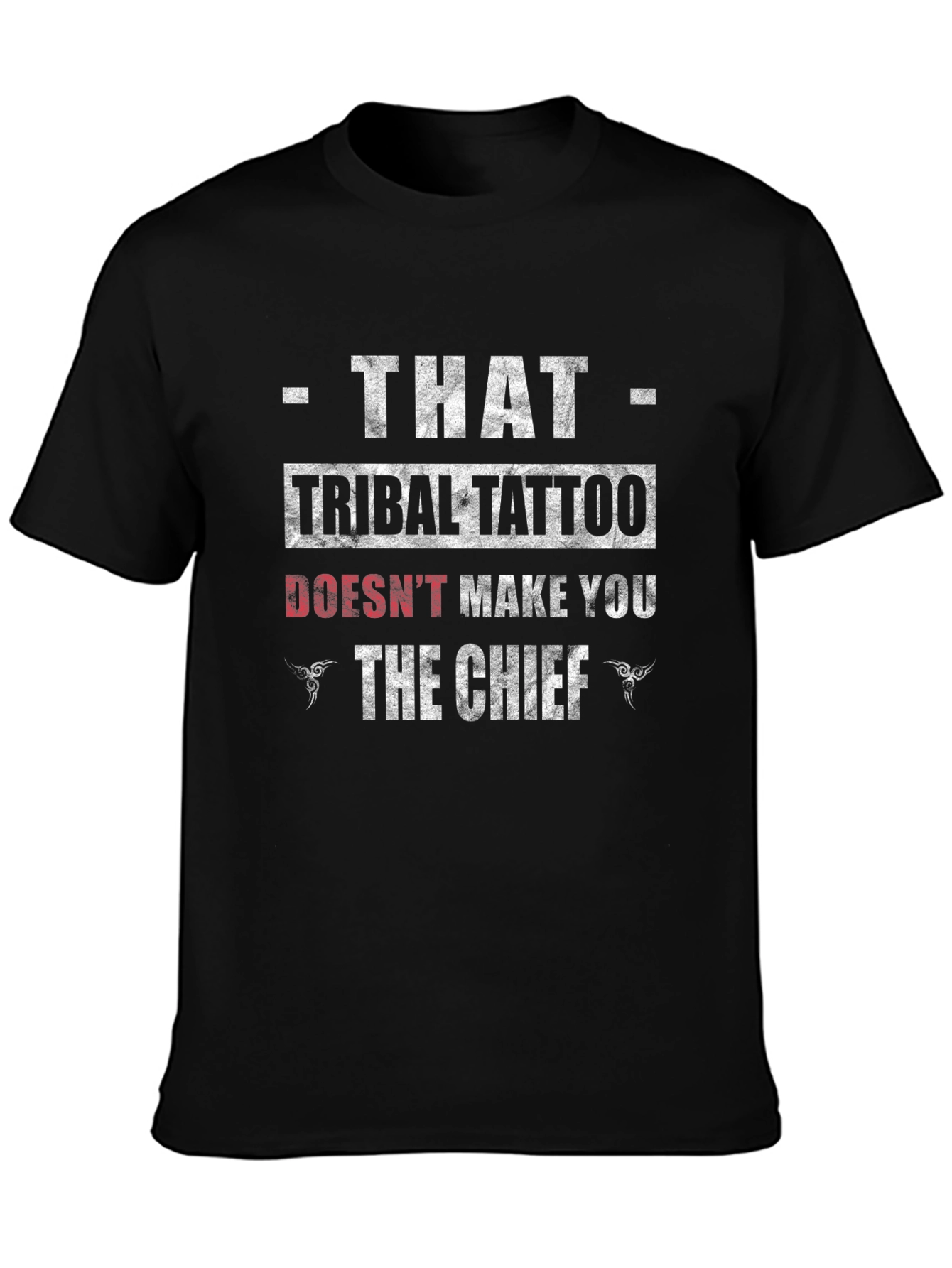 Black Tribal Tattoo Funny Graphic T-Shirt view 3