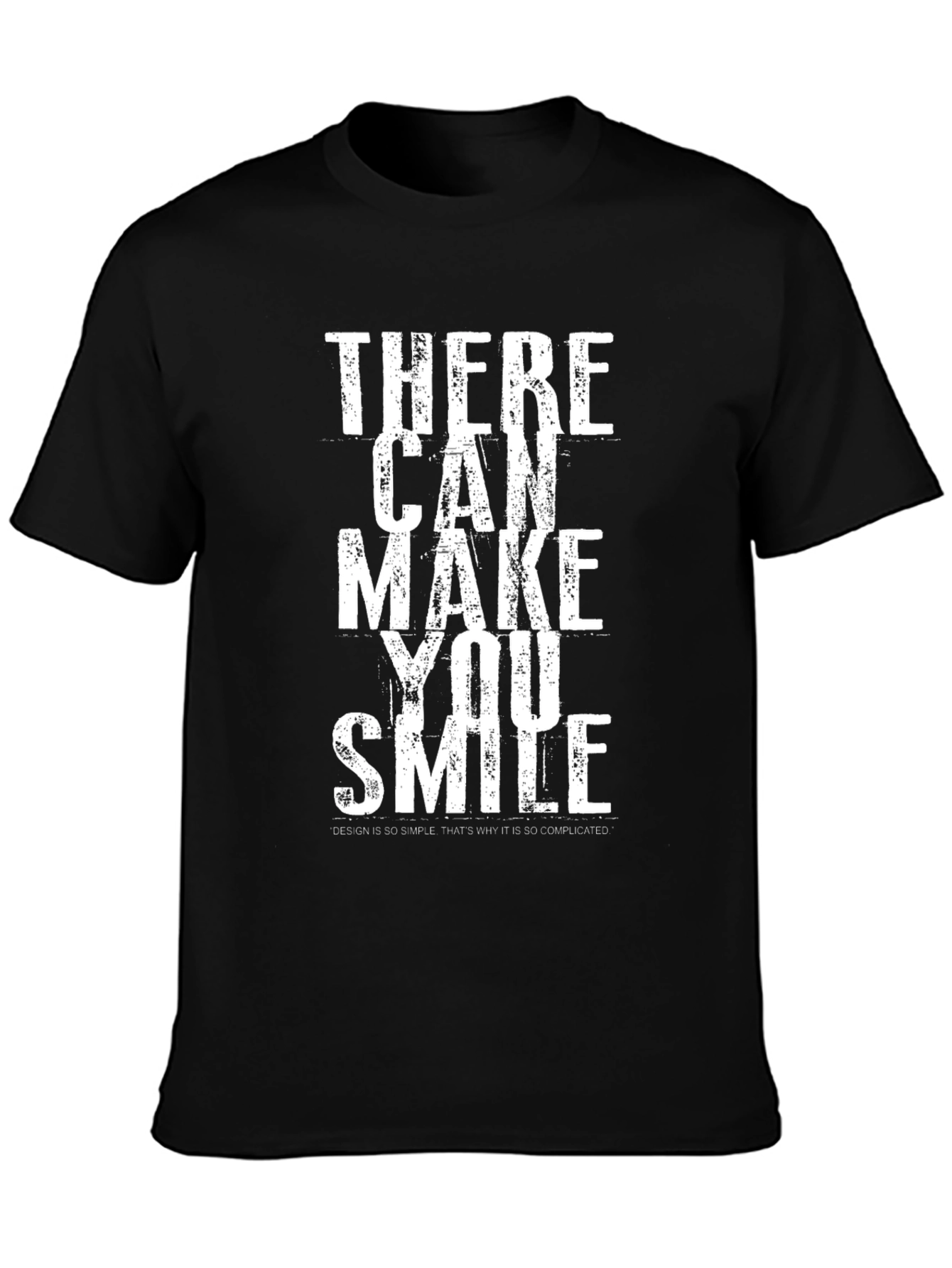 Black Trendy 'Smile' Graphic Tee - Stylish Black T-Shirt view 3