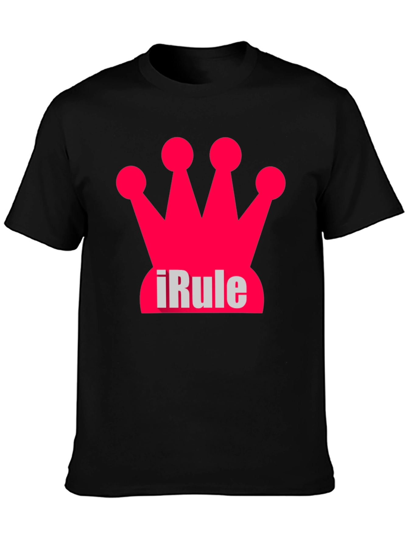 Black iRule Crown Black T-Shirt - Unique Design view 3