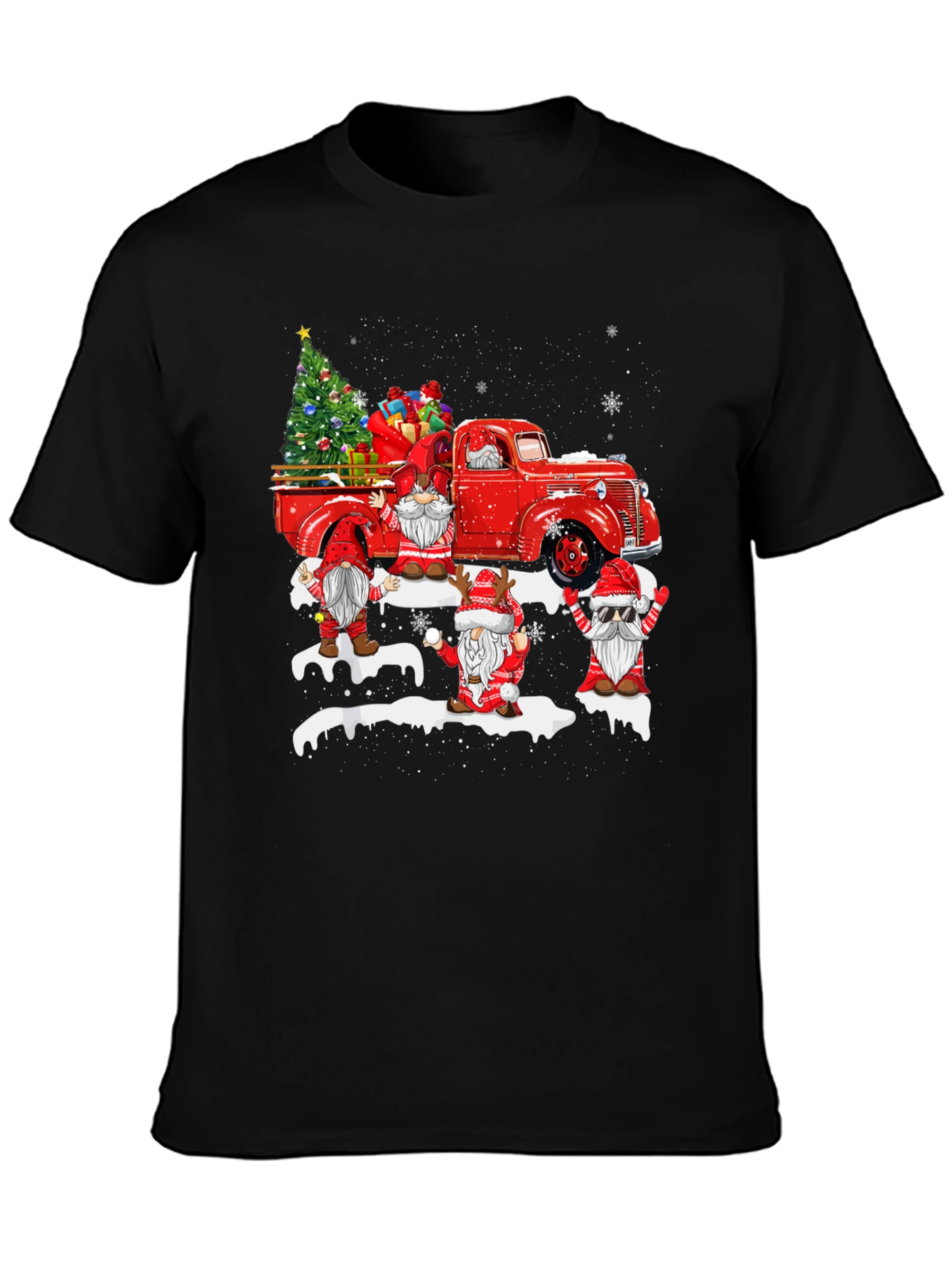 Christmas Gnome Truck T-Shirt - 3