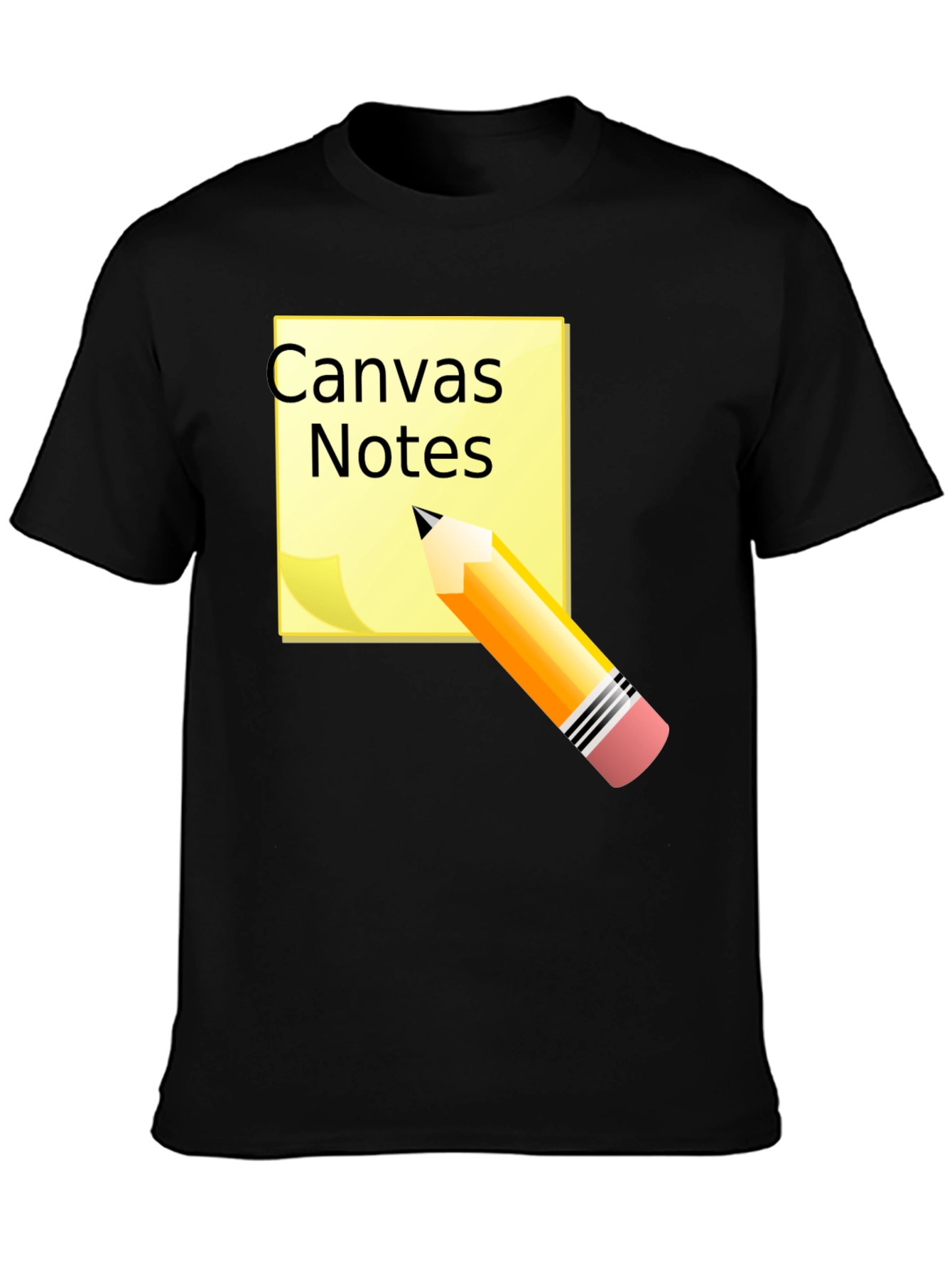 Black Canvas Notes Graphic Tee view 3
