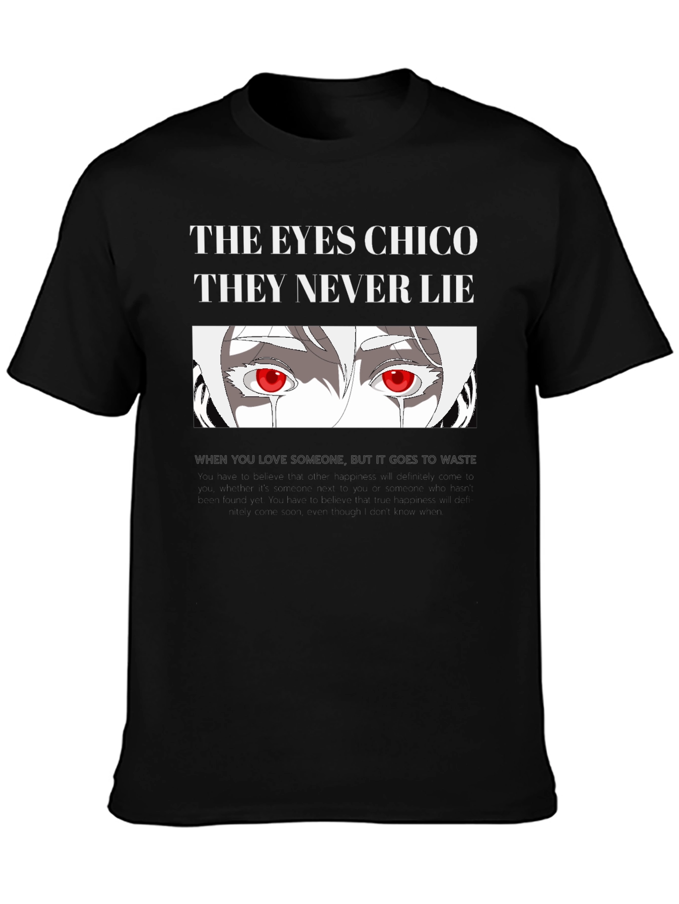 Black The Eyes Chico T-Shirt - Never Lie Graphic Tee view 3