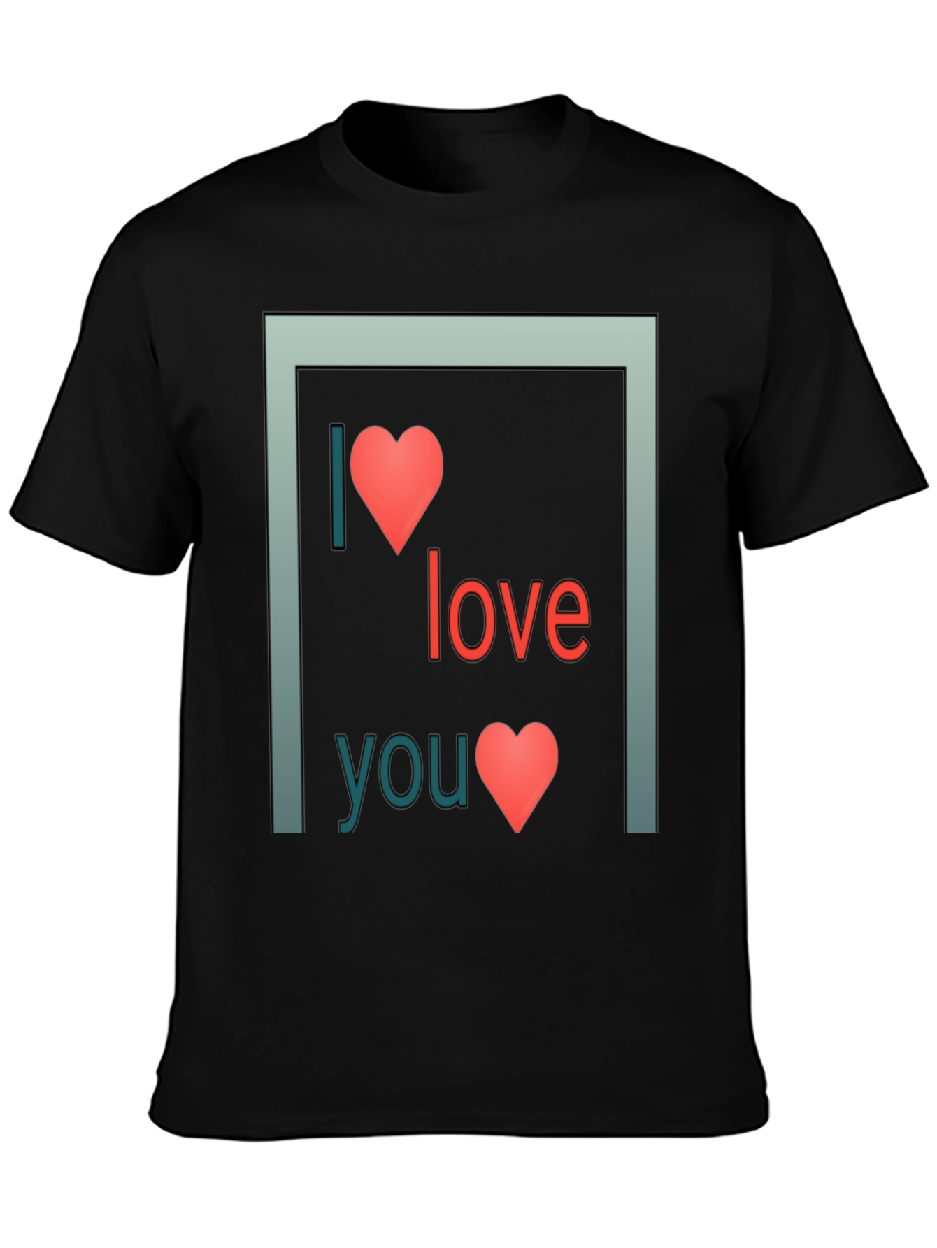 Black I Love You Graphic Tee - Black view 3