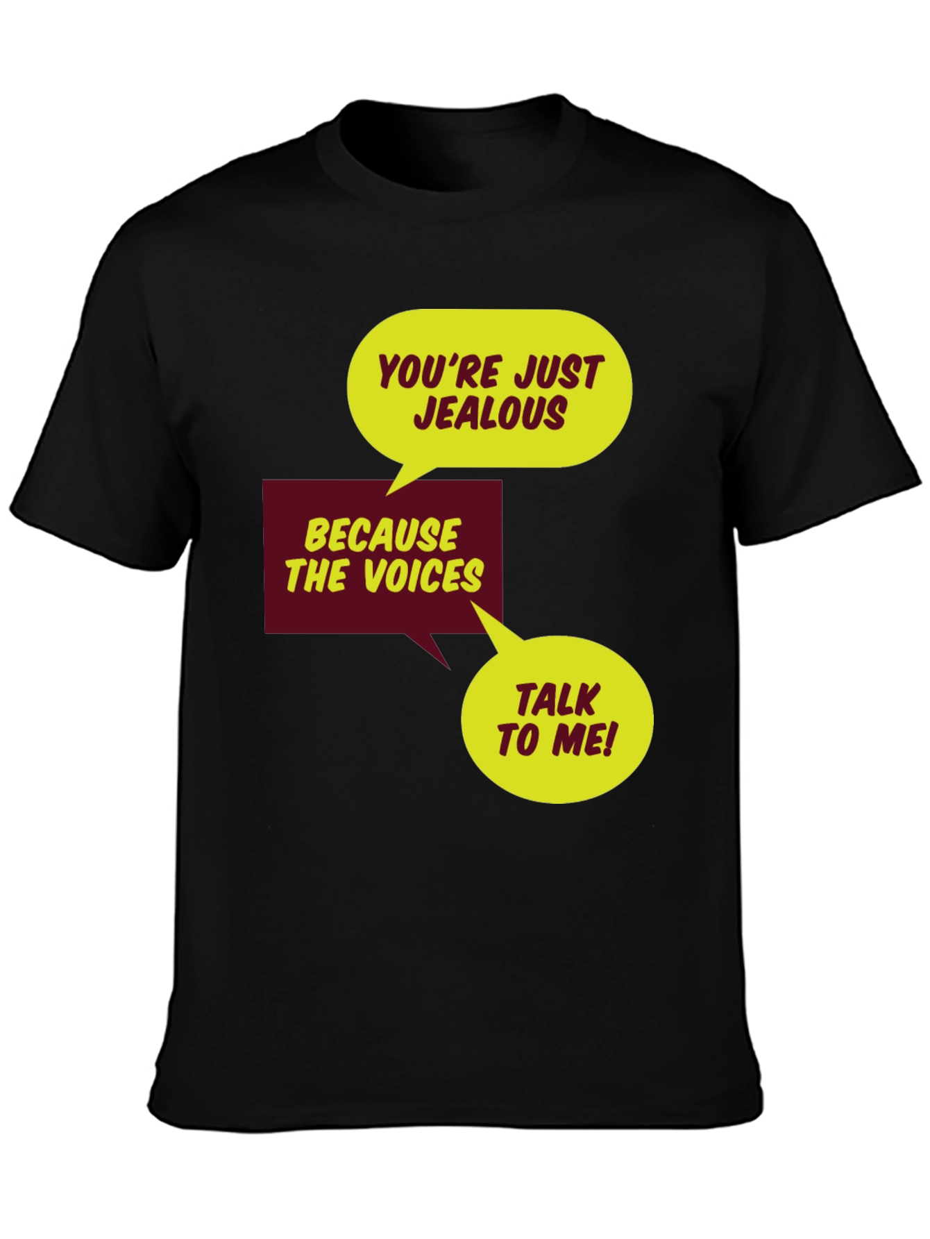 Black Jealous Voices Graphic Tee - Black view 3