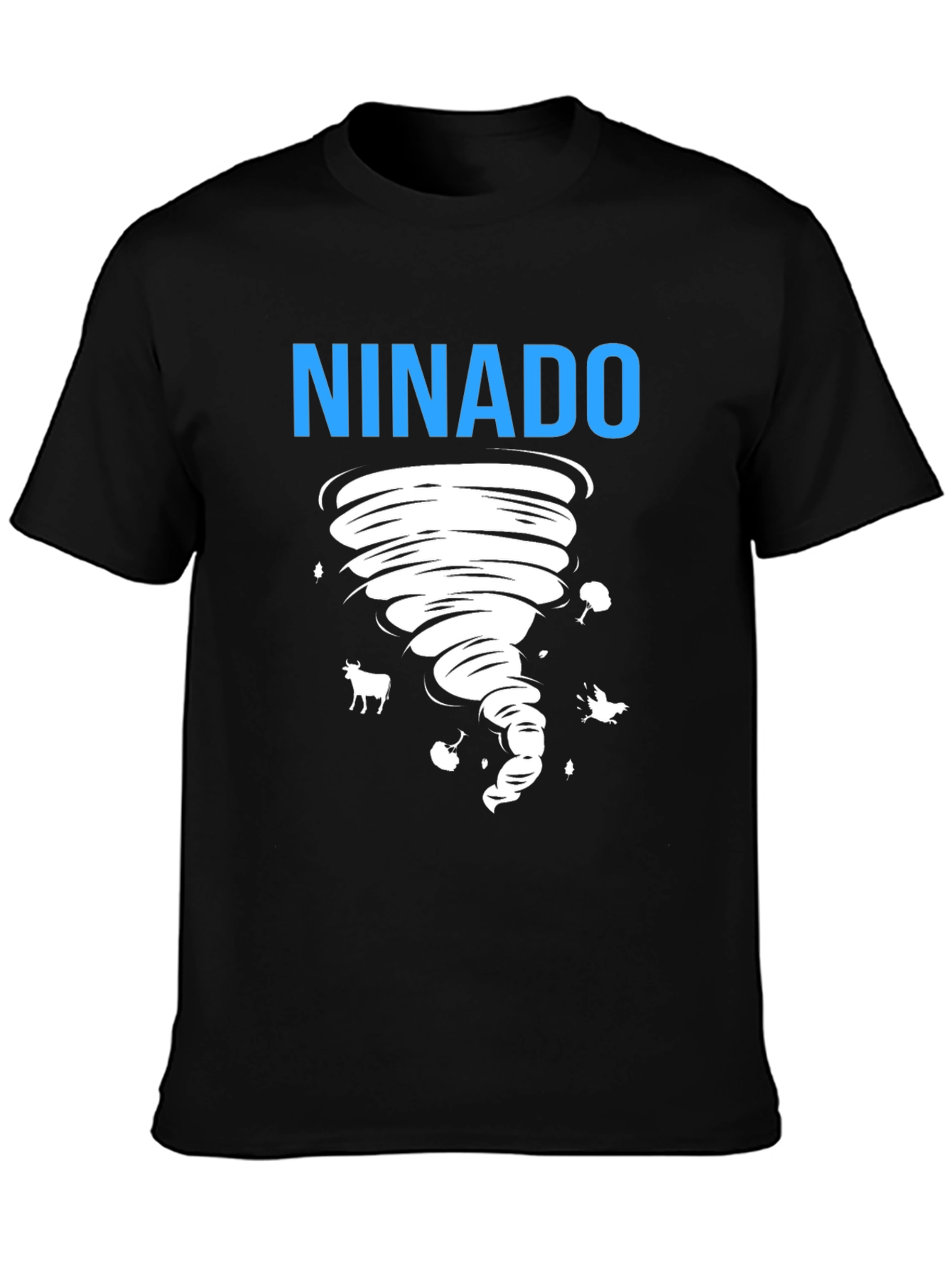 Black Ninado Tornado Graphic Black T-Shirt view 3