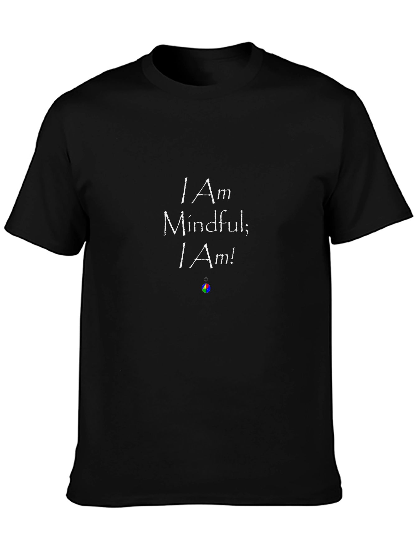 Black Mindful Statement Black T-Shirt view 3