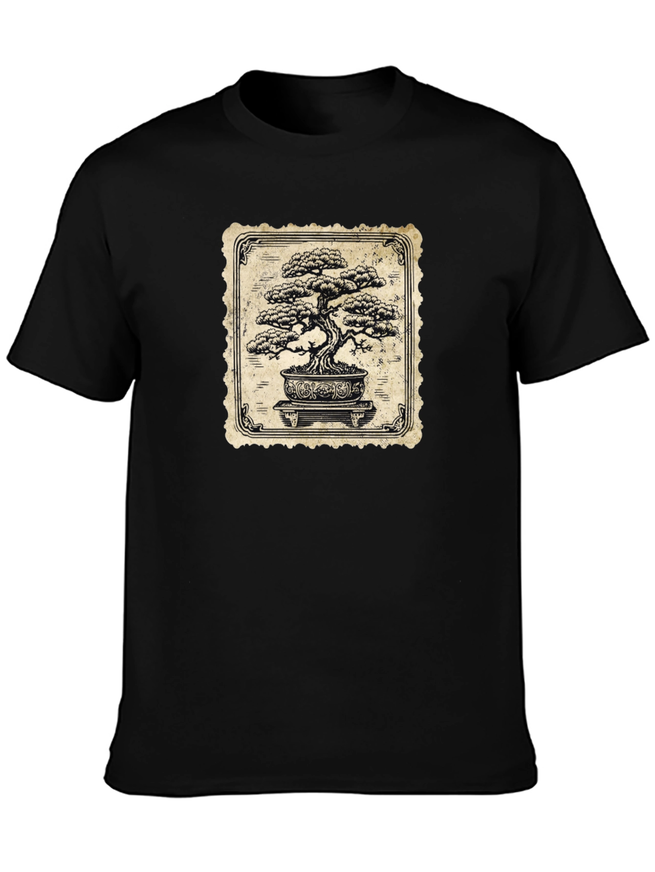 Black Bonsai Tree Graphic Tee - Stylish & Unique view 3