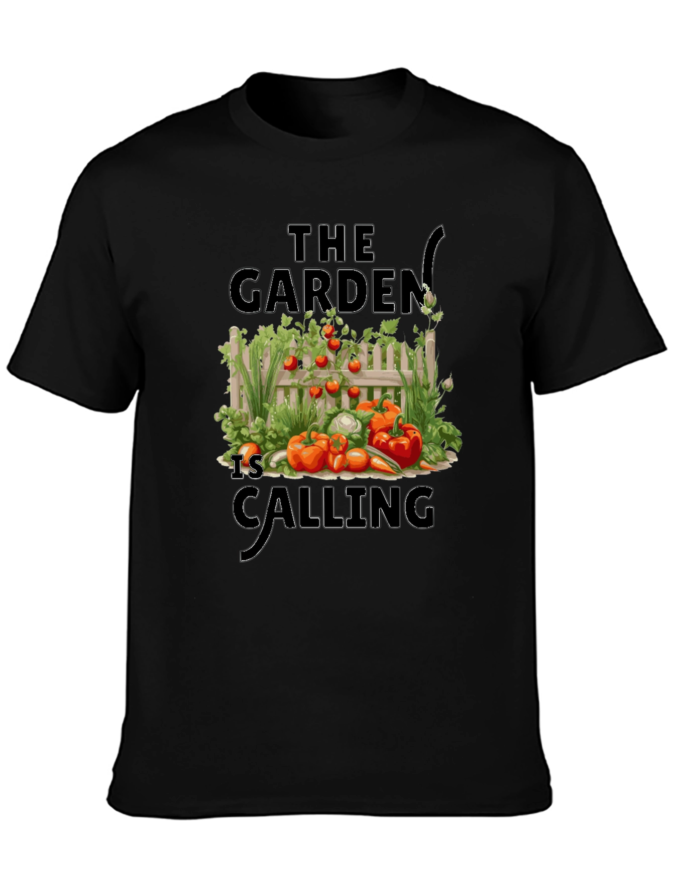 Black The Garden is Calling T-Shirt view 3