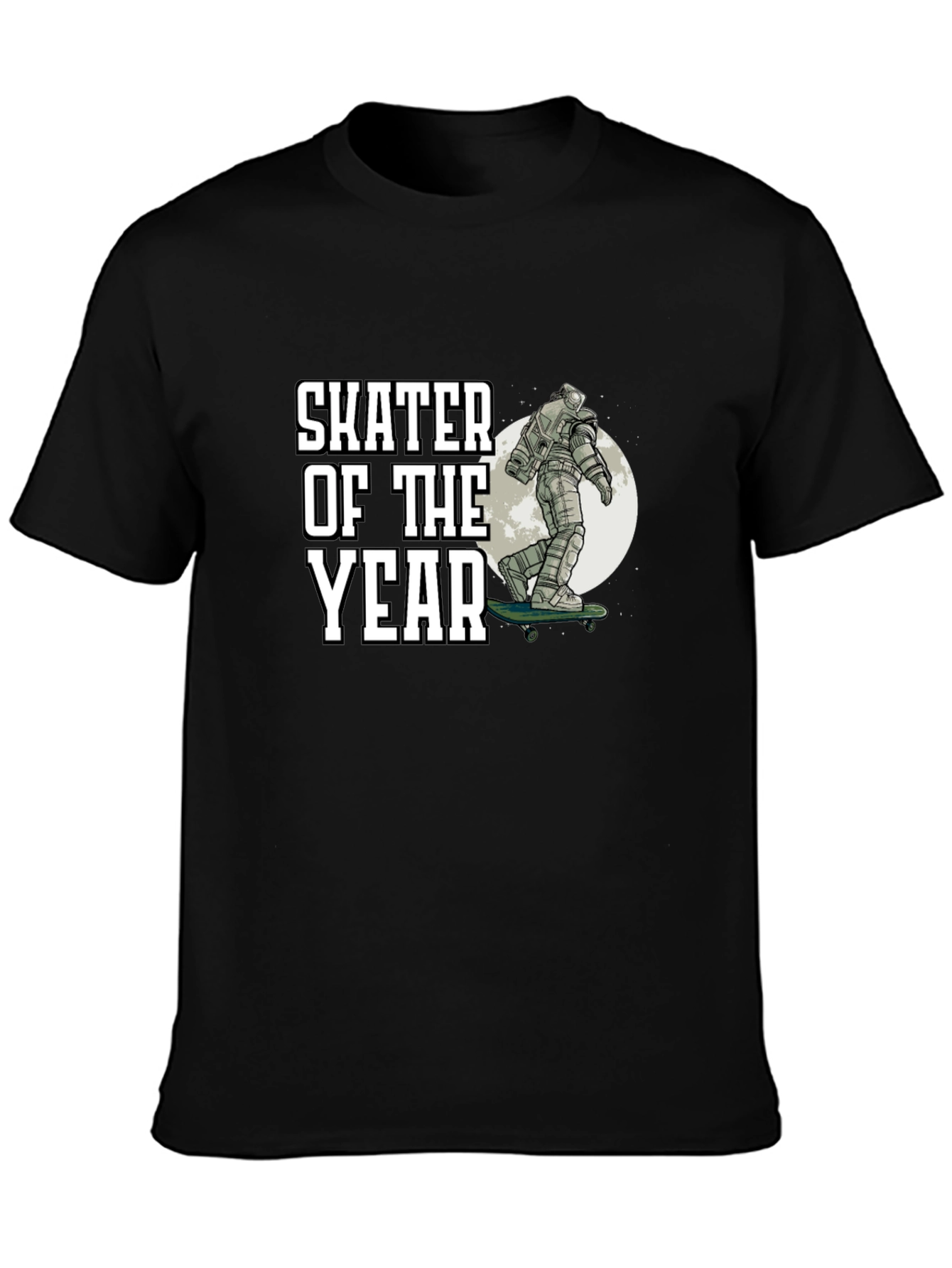 Black Skater of the Year Graphic Tee - Unique Design view 3