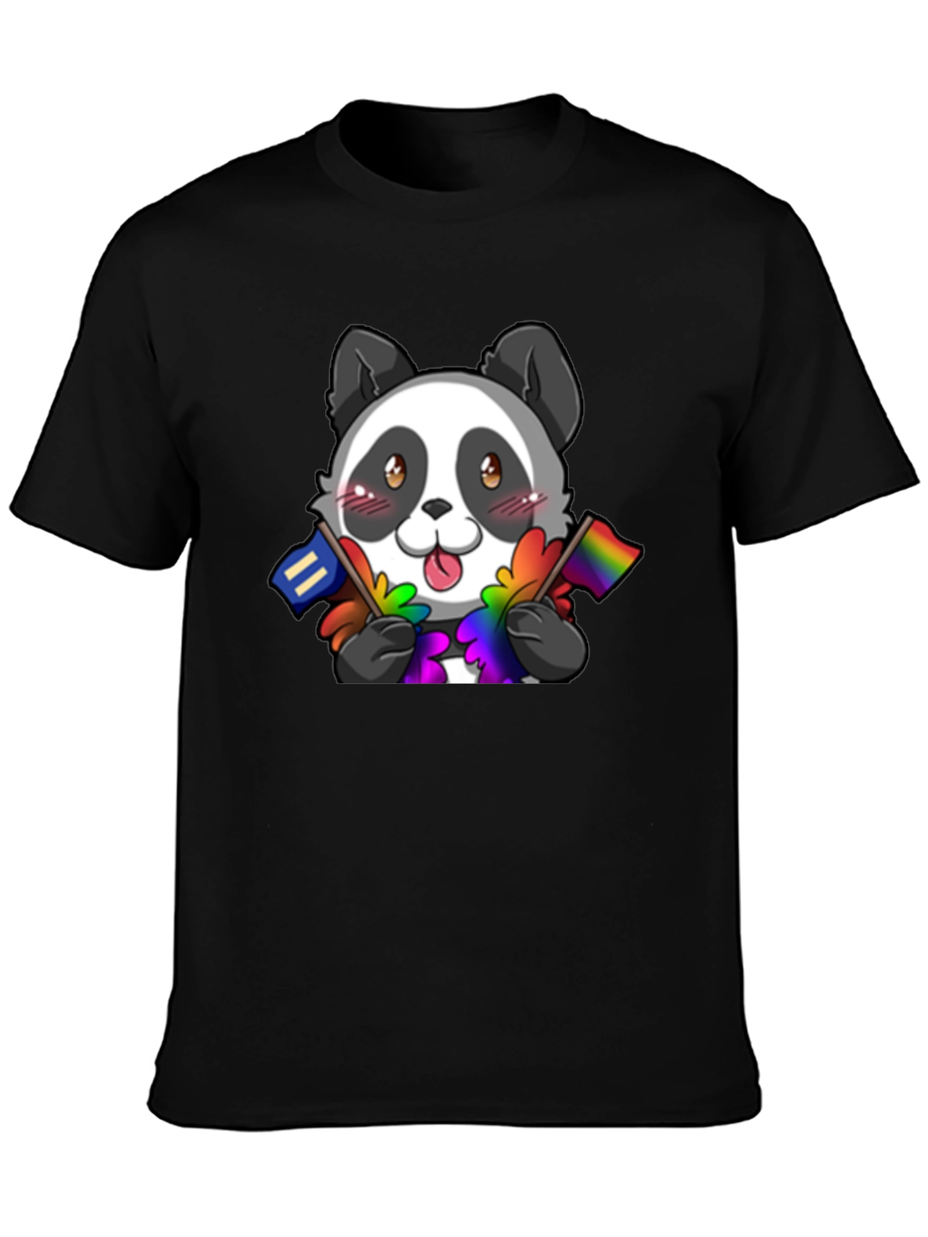 Black Pride Panda T-Shirt - LGBTQ+ Supporter Tee view 3