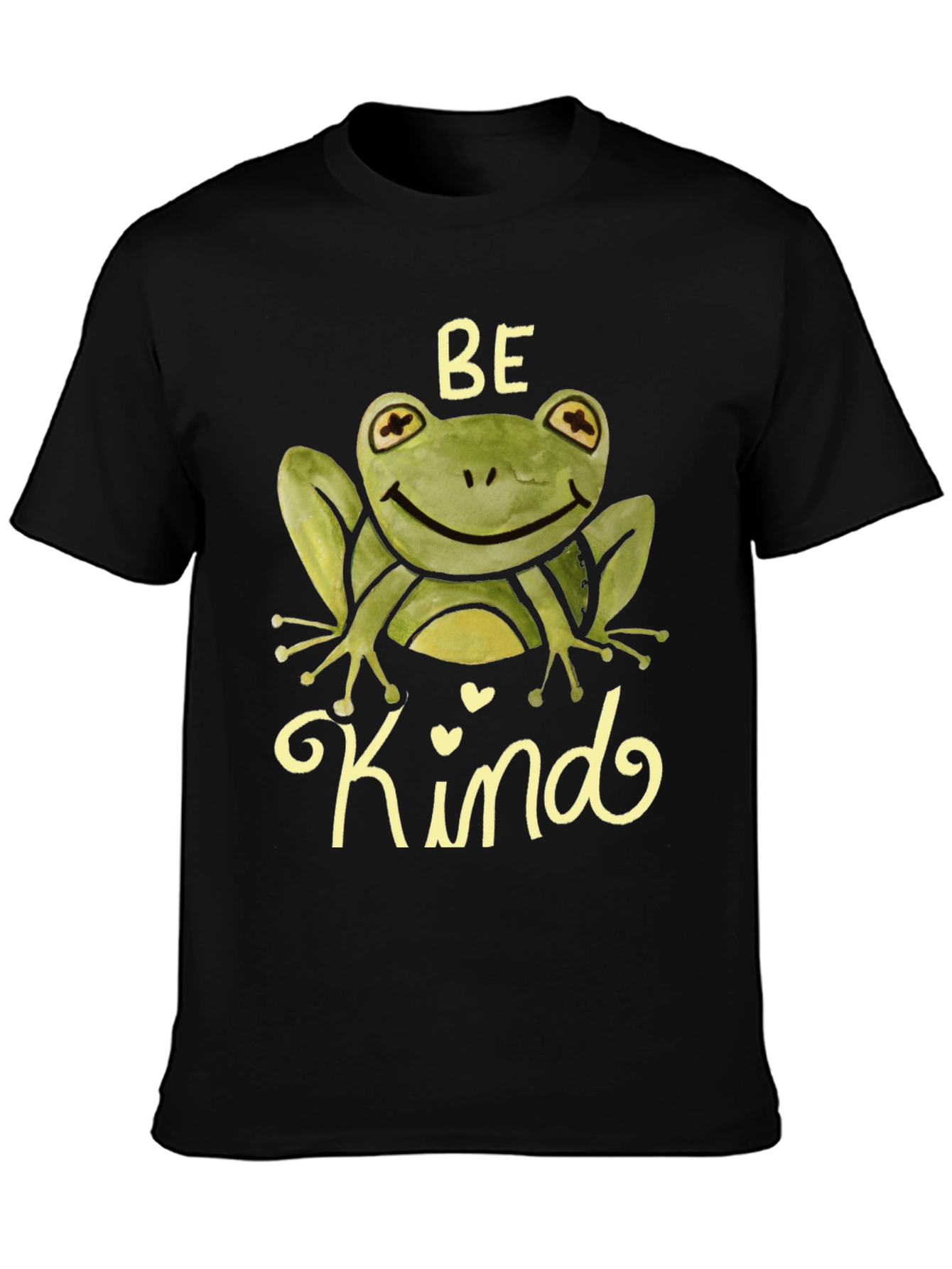 Black Be Kind Frog T-Shirt - Cute Graphic Tee view 3