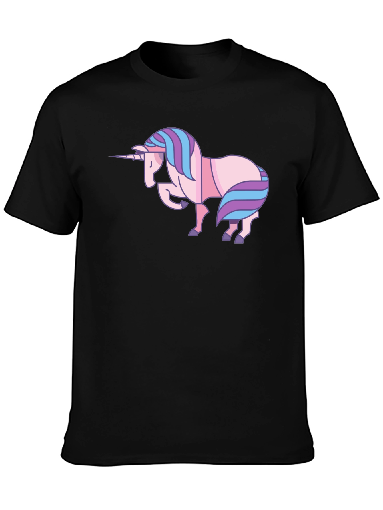 Black Unicorn Graphic Black T-Shirt - Stylish Cotton Tee view 3