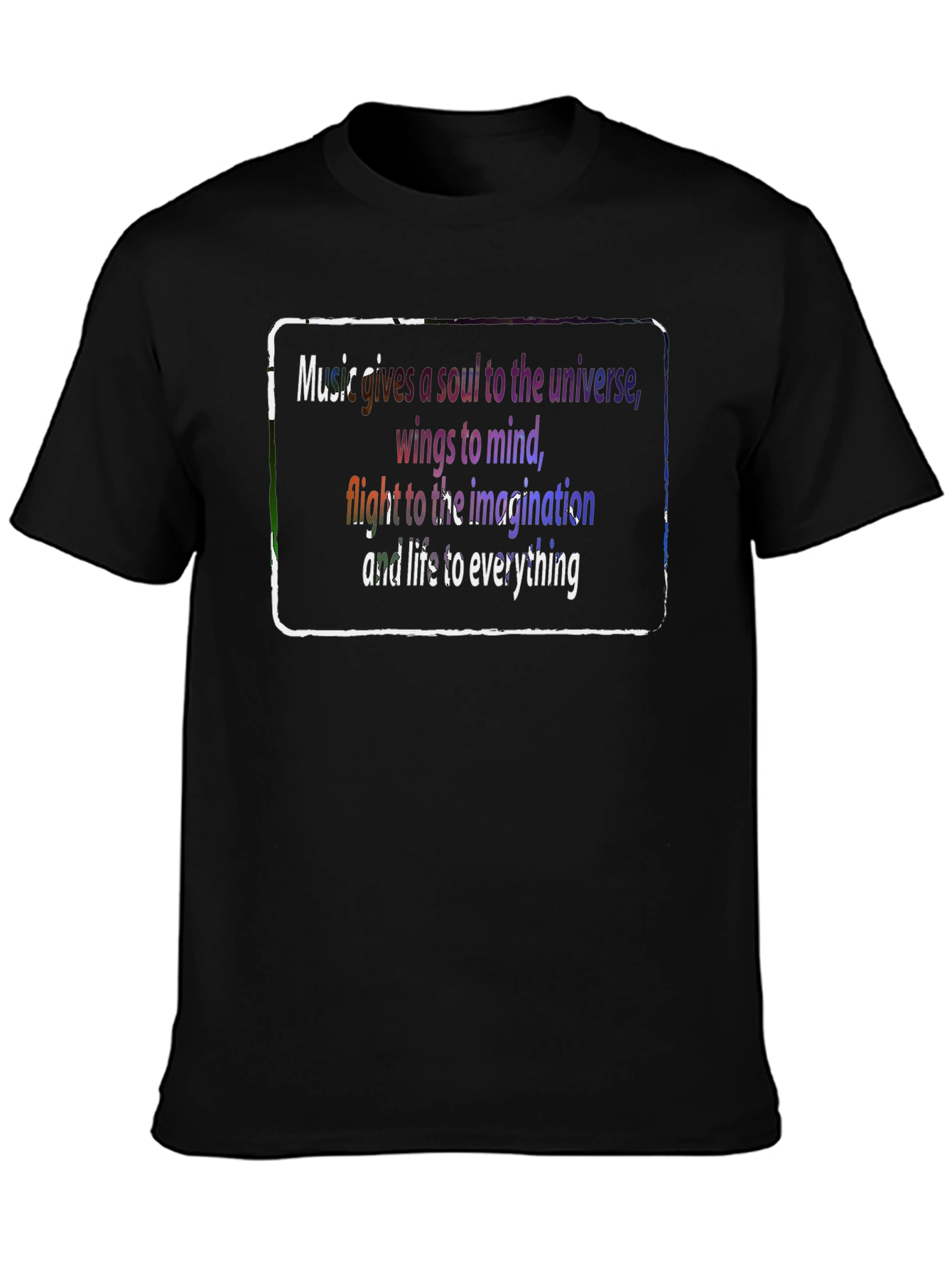 Black Music Quote T-Shirt: Soul, Mind, Imagination, Life view 3
