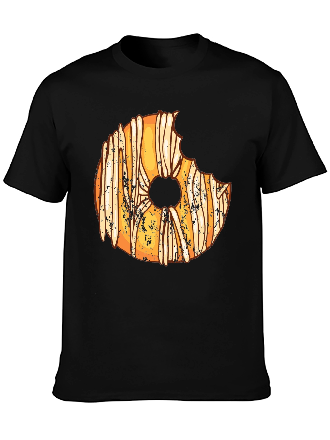 Black Bitten Donut Graphic Tee - Sweet Tooth Fashion view 3