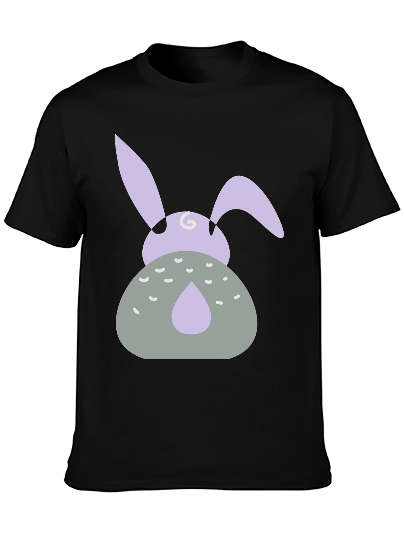 Black Easter Bunny Graphic Tee - Black view 3