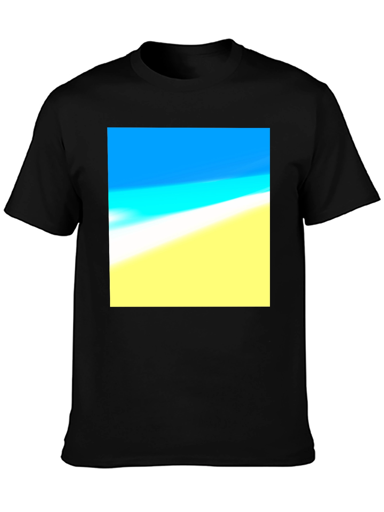 Black Beach Day T-Shirt - Soft Cotton, Vibrant Design view 3