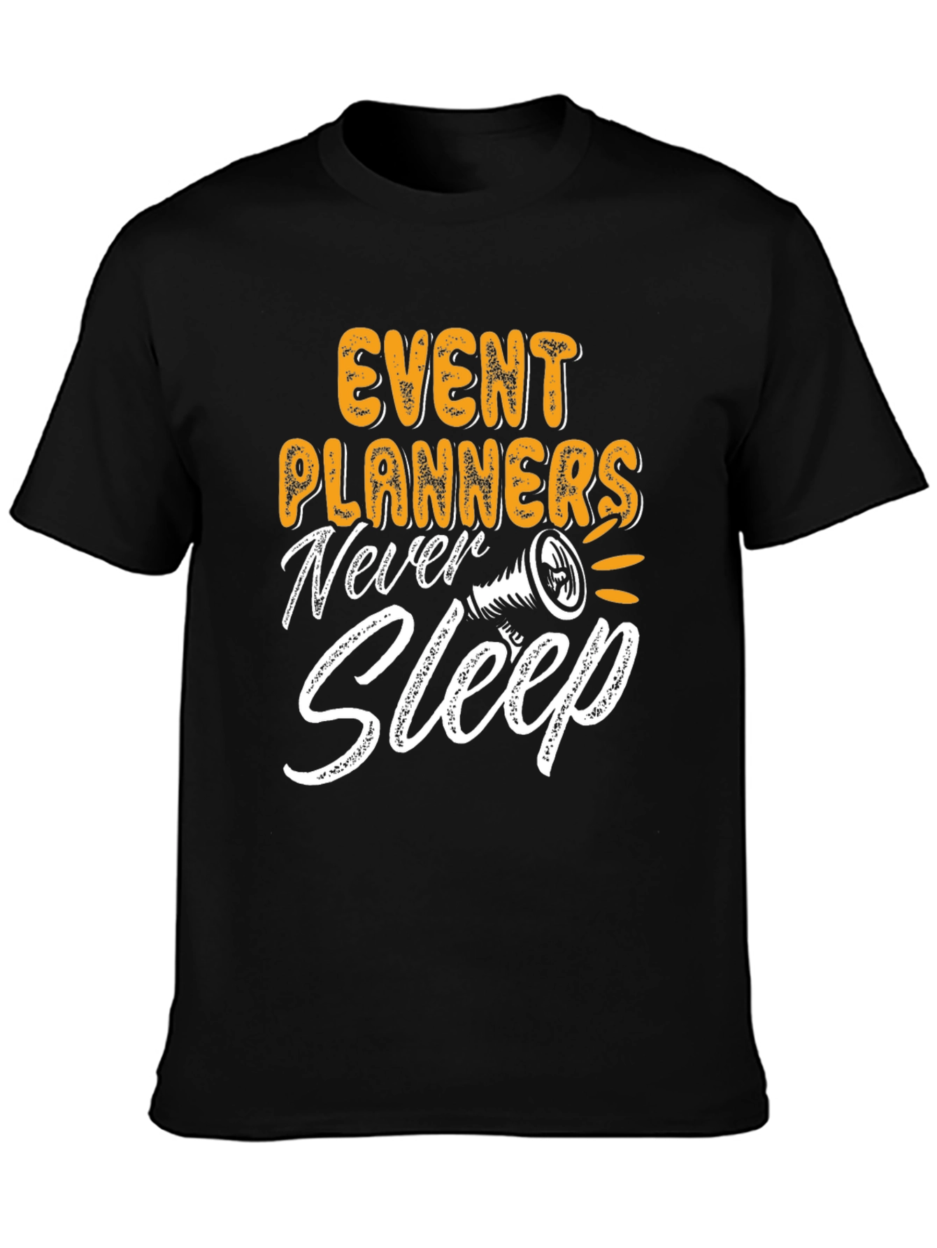 Black Event Planners Never Sleep Graphic T-Shirt view 3