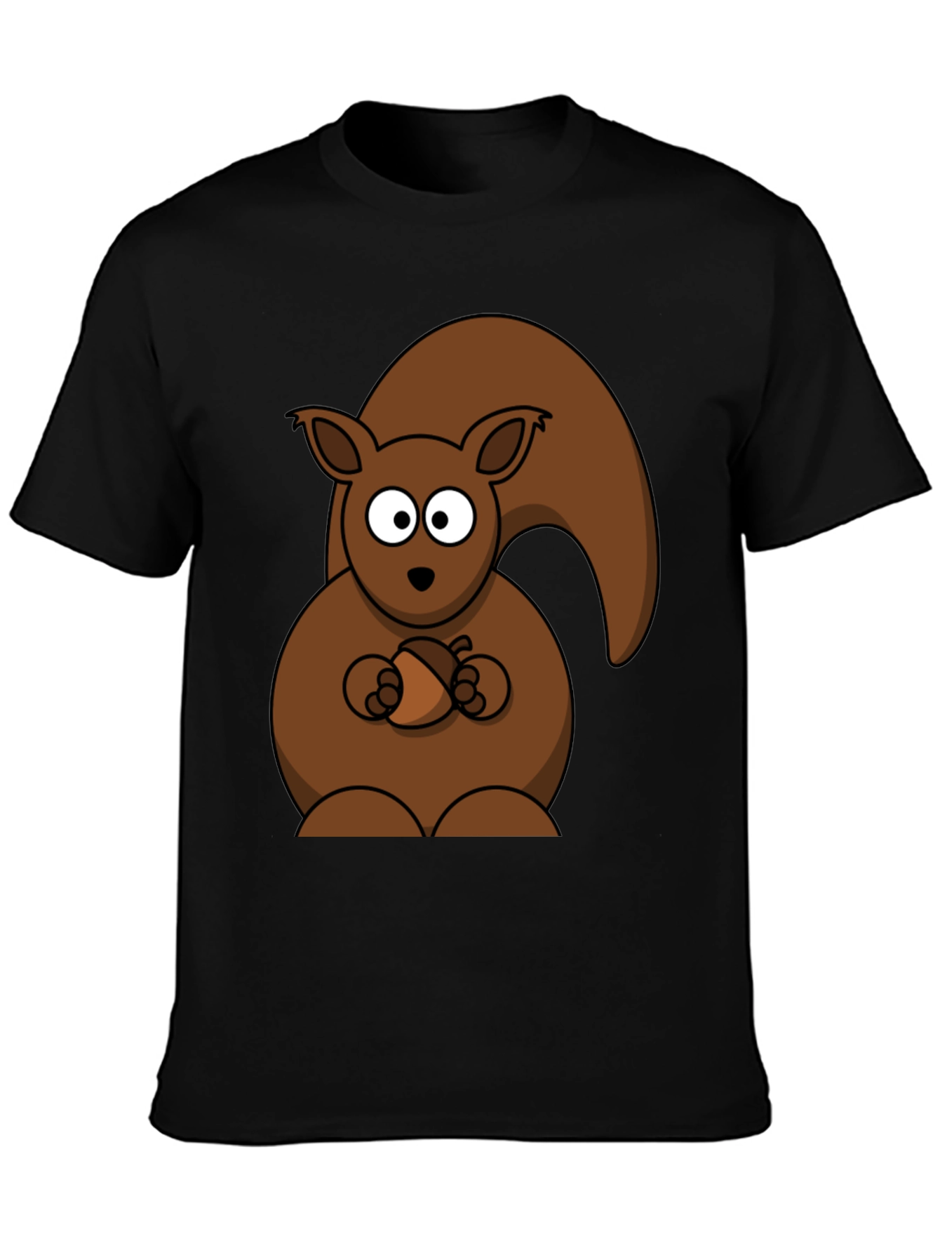 Black Funny Squirrel Nut T-Shirt view 3