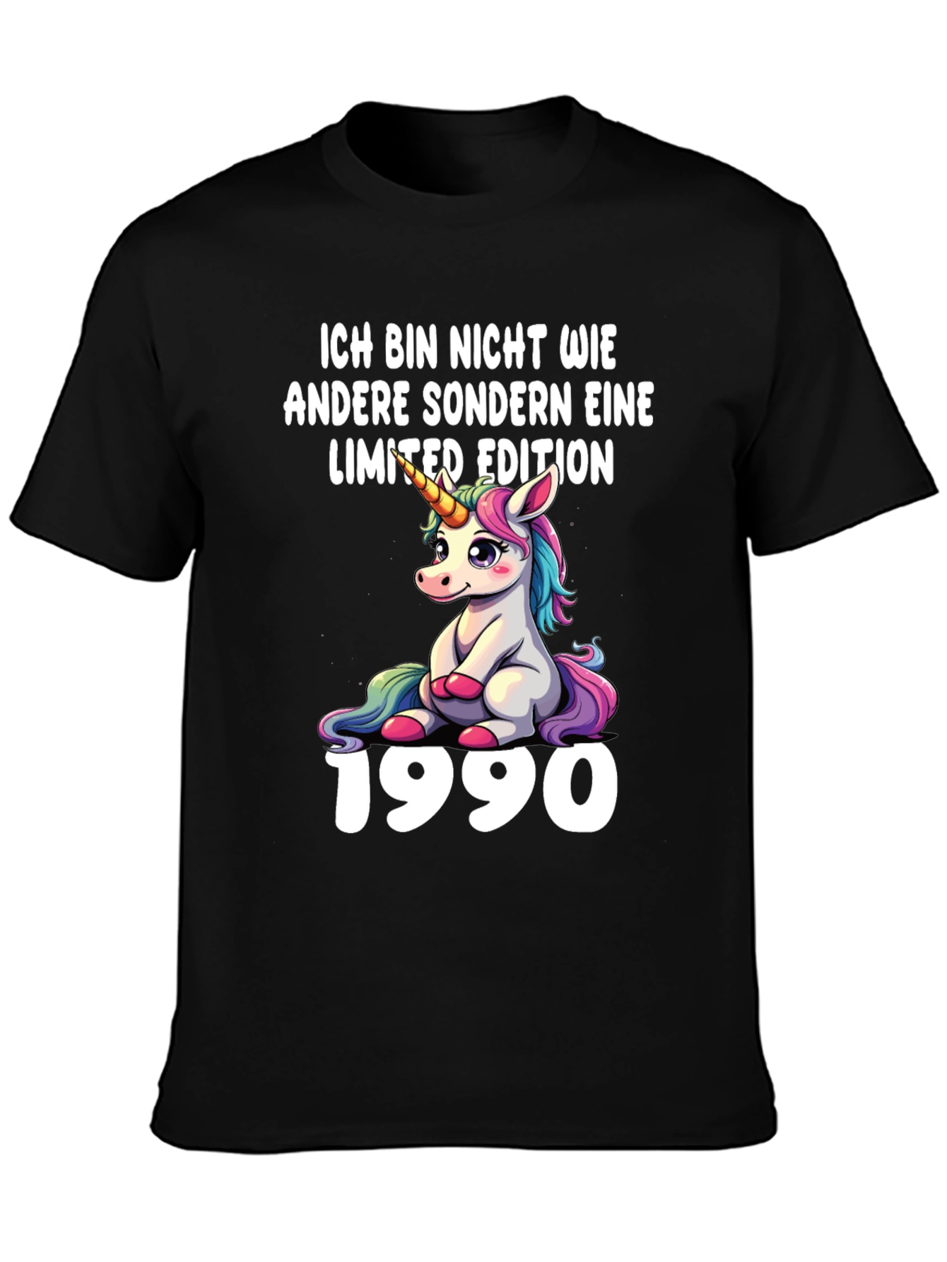 Black Limited Edition 1990 Unicorn T-Shirt view 3