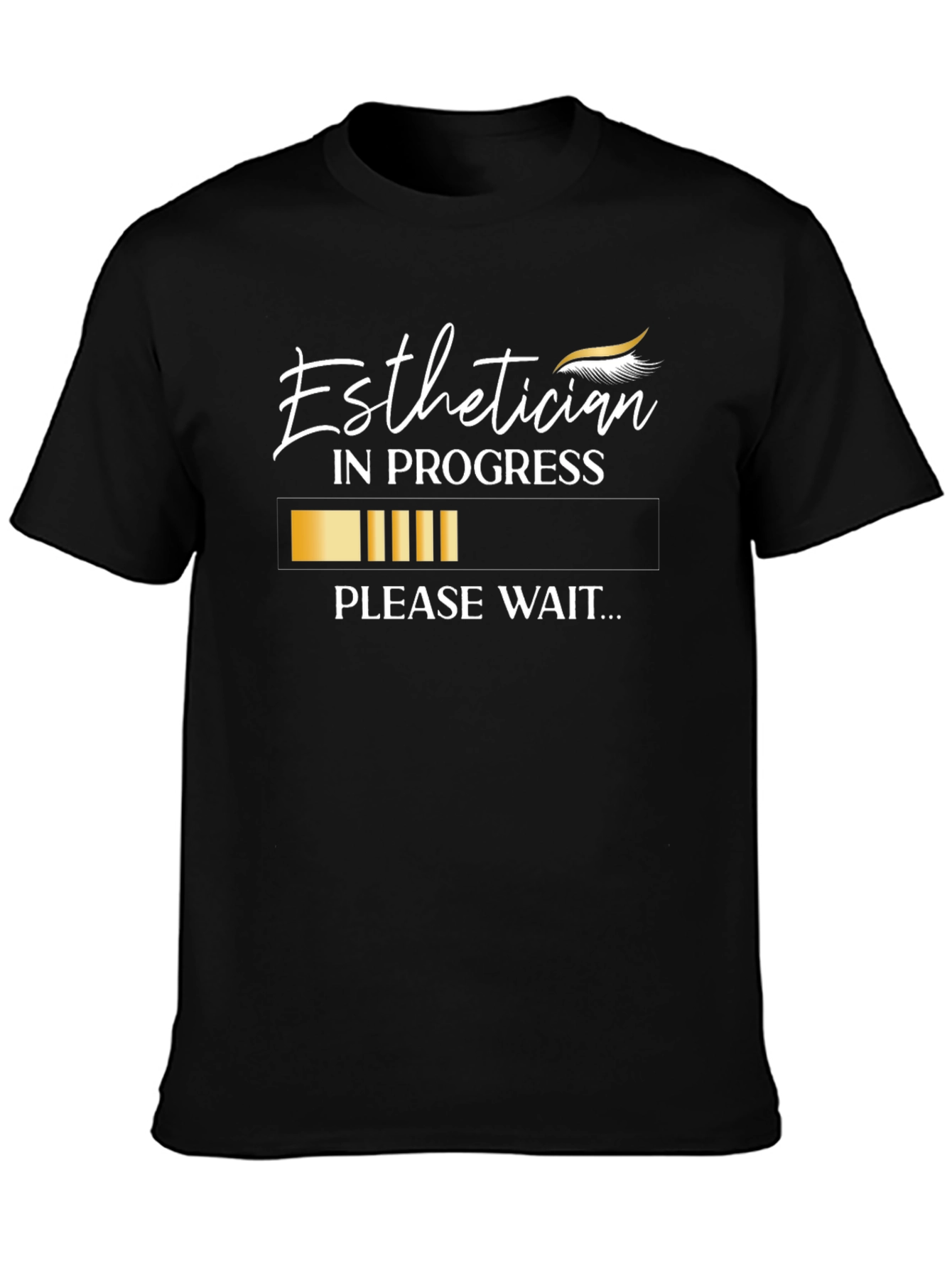 Black Esthetician in Progress Graphic Tee view 3