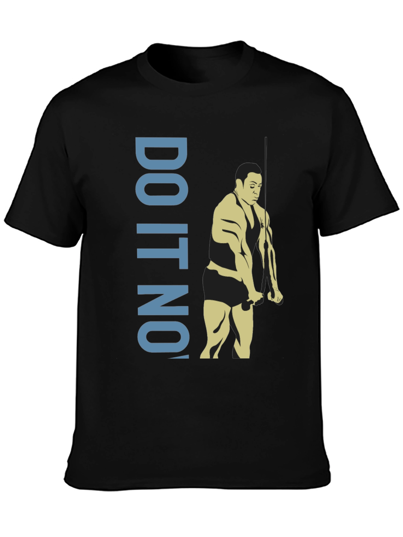 Black Do It Now Graphic Tee - Motivation Gym Shirt view 3