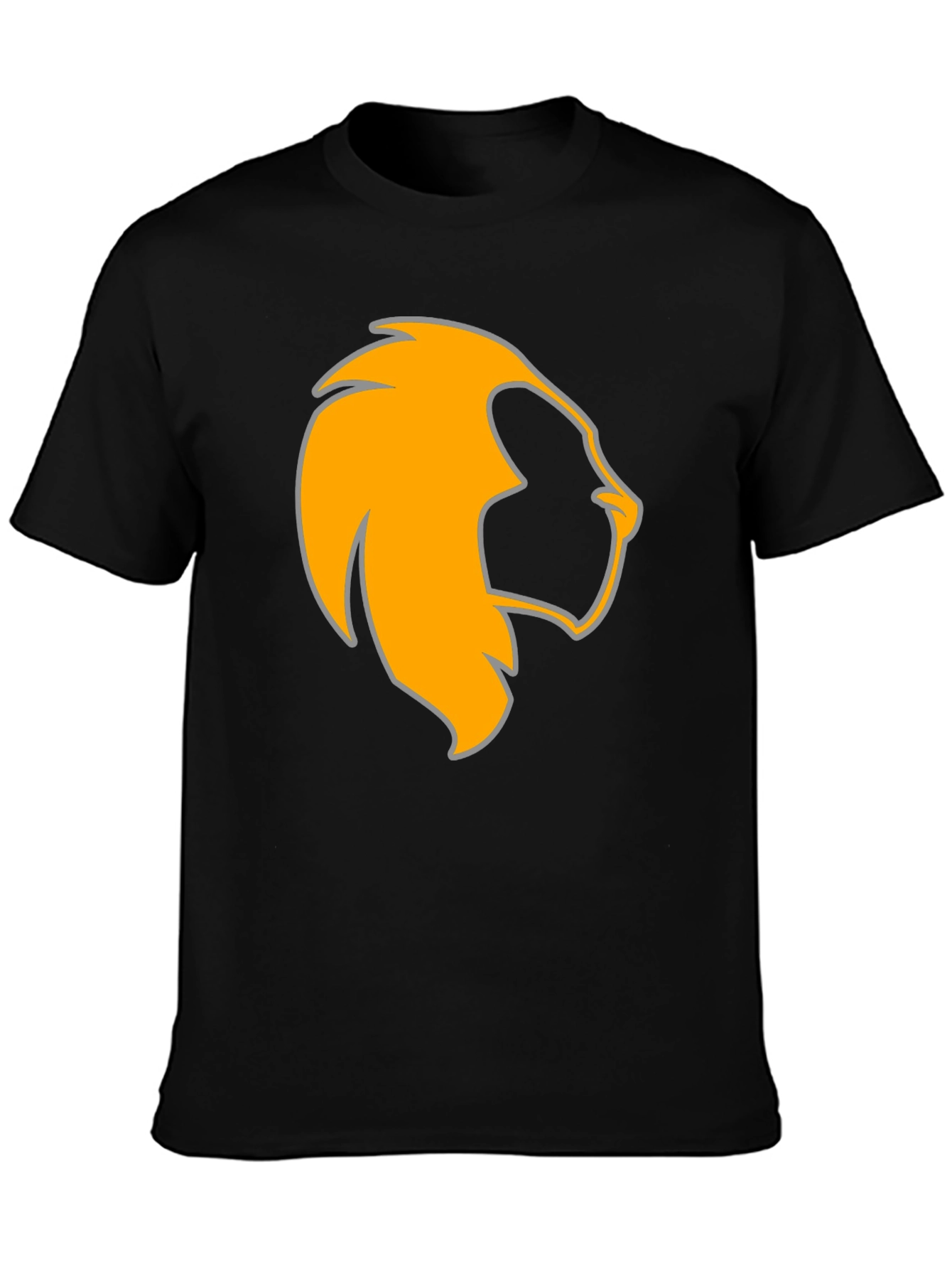 Black Lion Head Graphic Black Tee - Bold & Stylish view 3