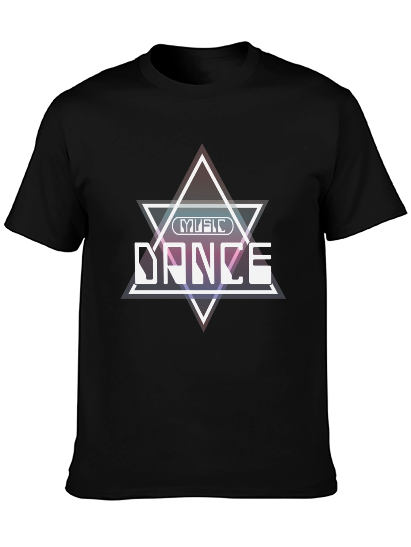 Black Music Dance Graphic Tee - Stylish Black Cotton T-Shirt view 3
