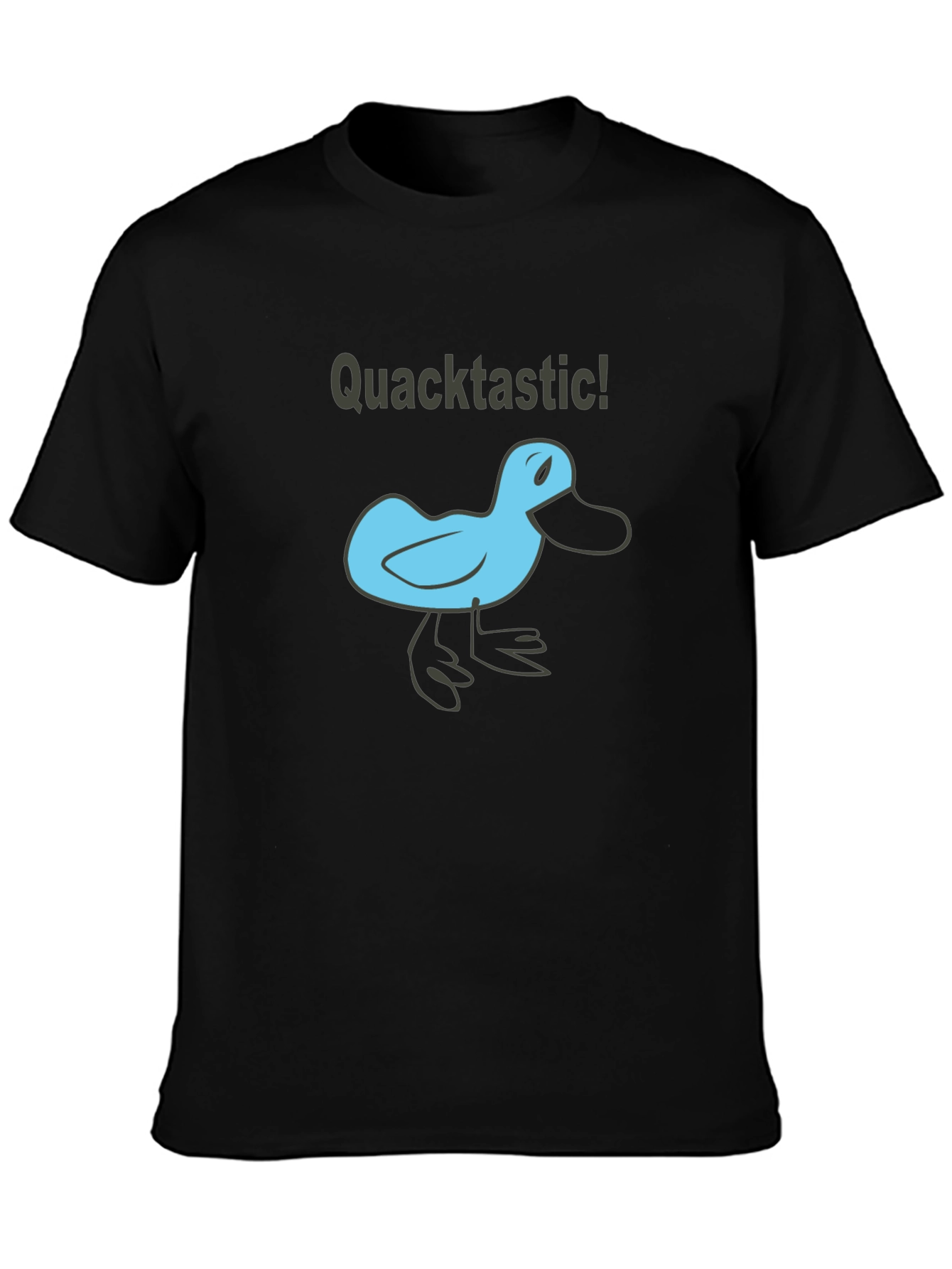 Black Quacktastic Duck Graphic Black T-Shirt view 3