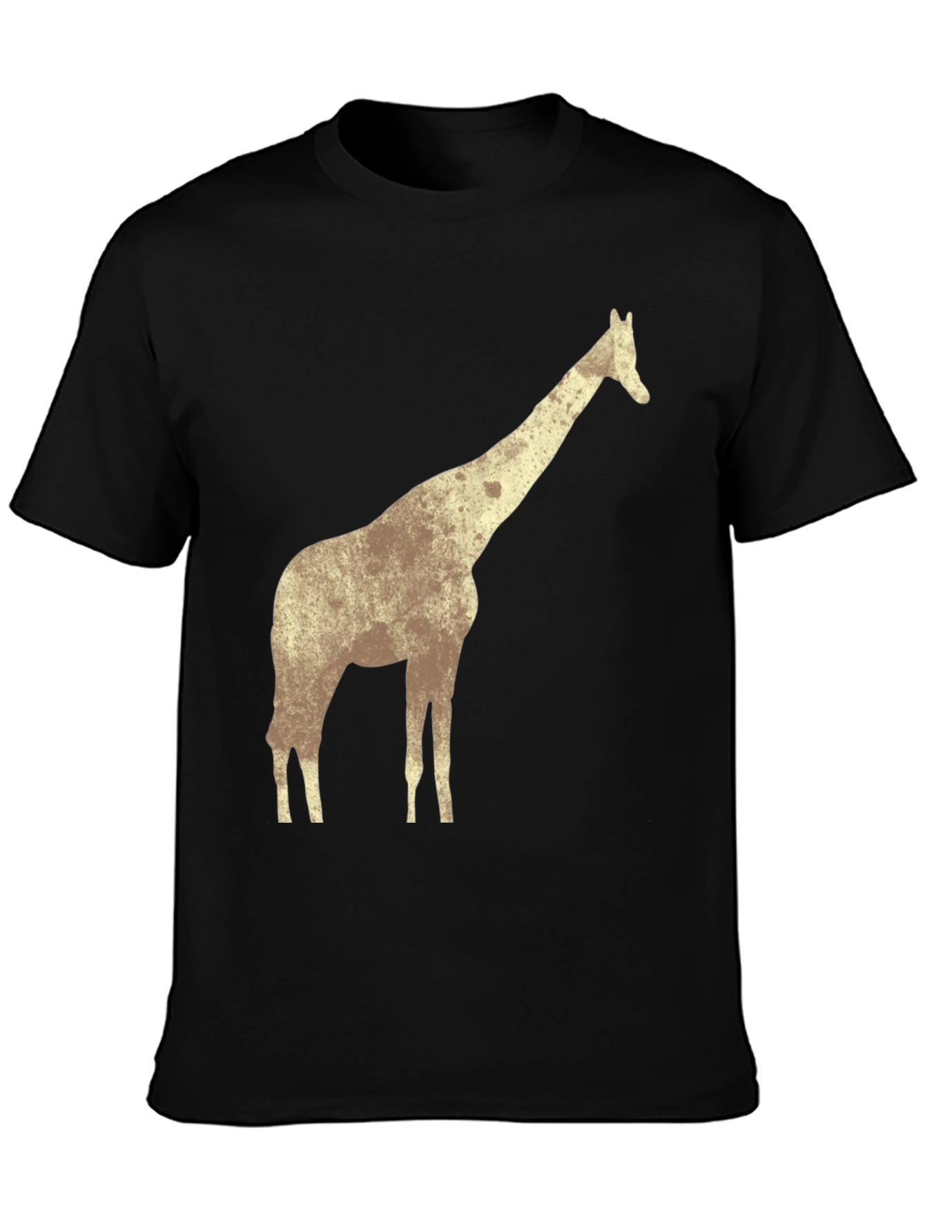 Black Giraffe Graphic Tee - Men's Black T-Shirt view 3