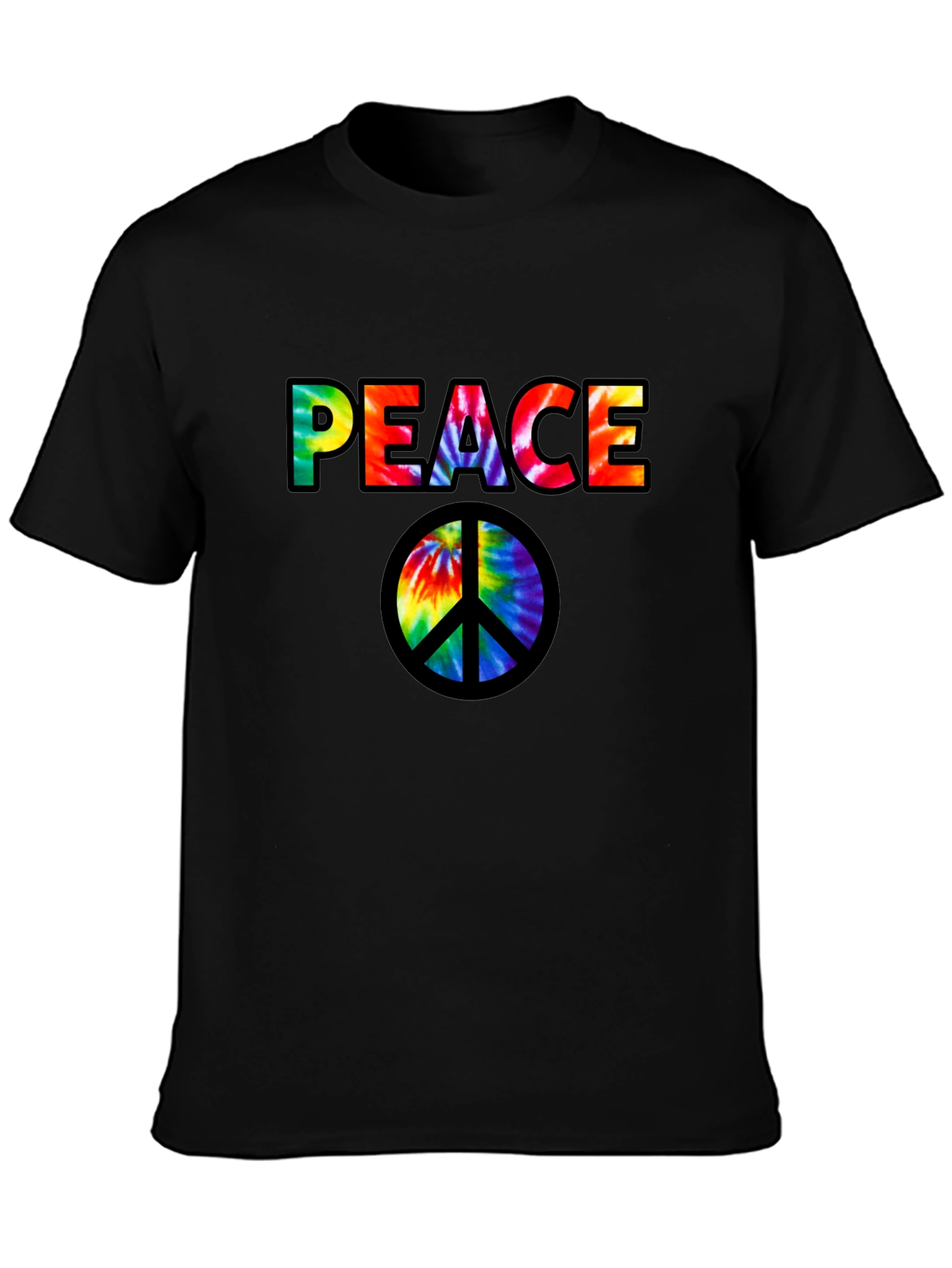 Black Peace Tie Dye Graphic T-Shirt - Mens view 3