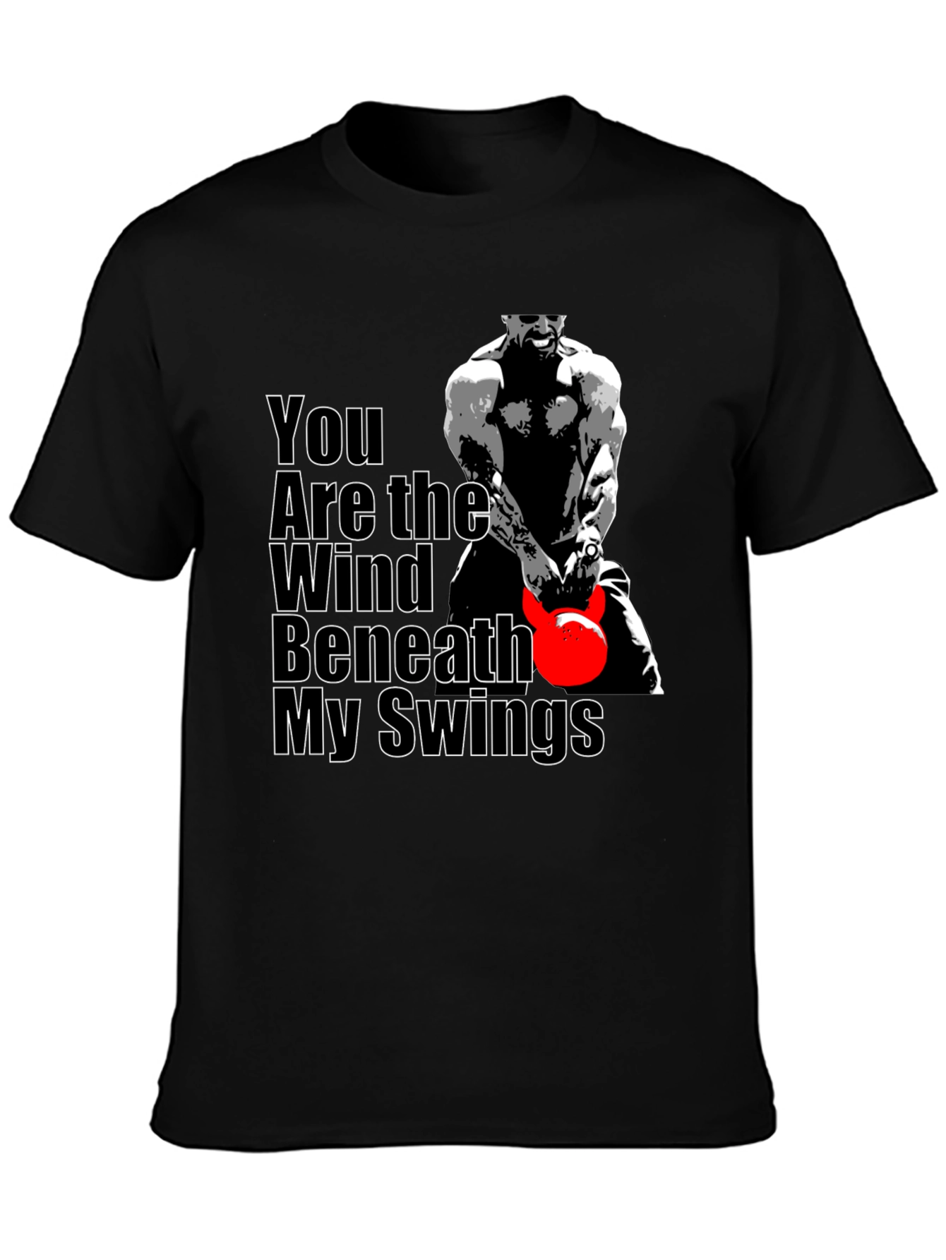 Black You Are the Wind Beneath My Swings Graphic T-Shirt view 3