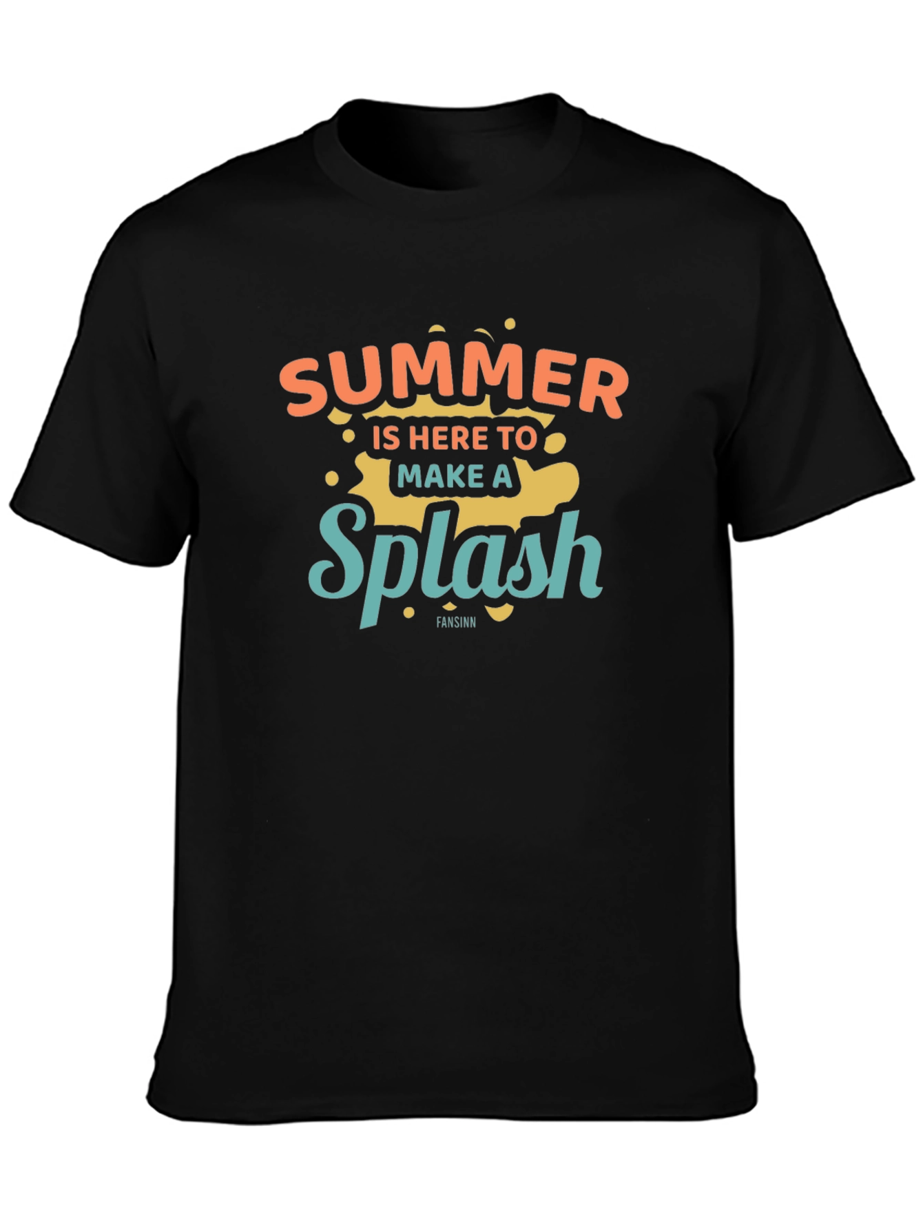 Black Summer Splash Graphic Tee view 3