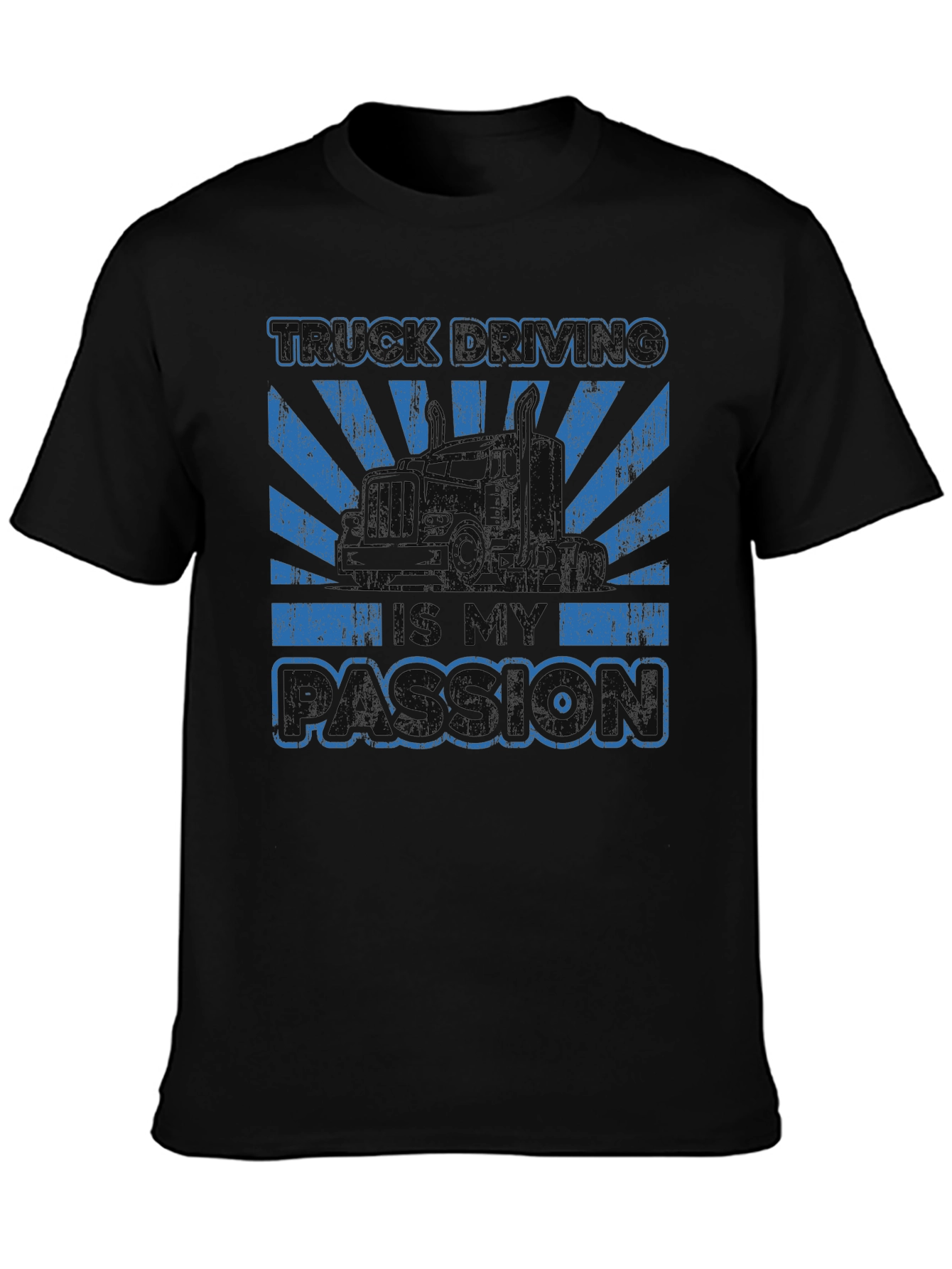 Black Truck Driving Passion T-Shirt view 3
