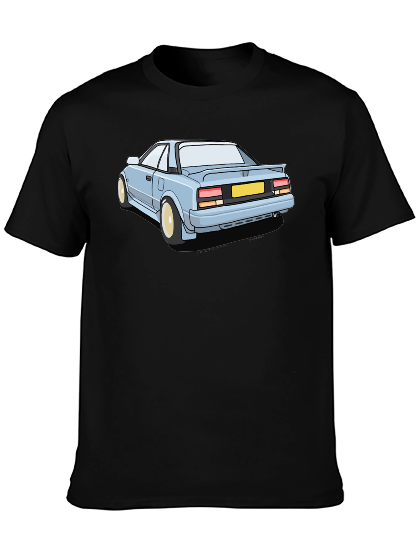 Cool Car Graphic Tee - Black Cotton T-Shirt - 3