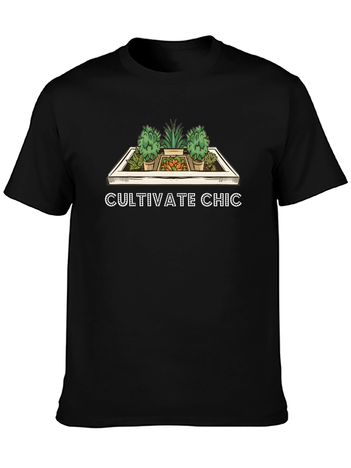 Black Cultivate Chic Graphic Tee view 3