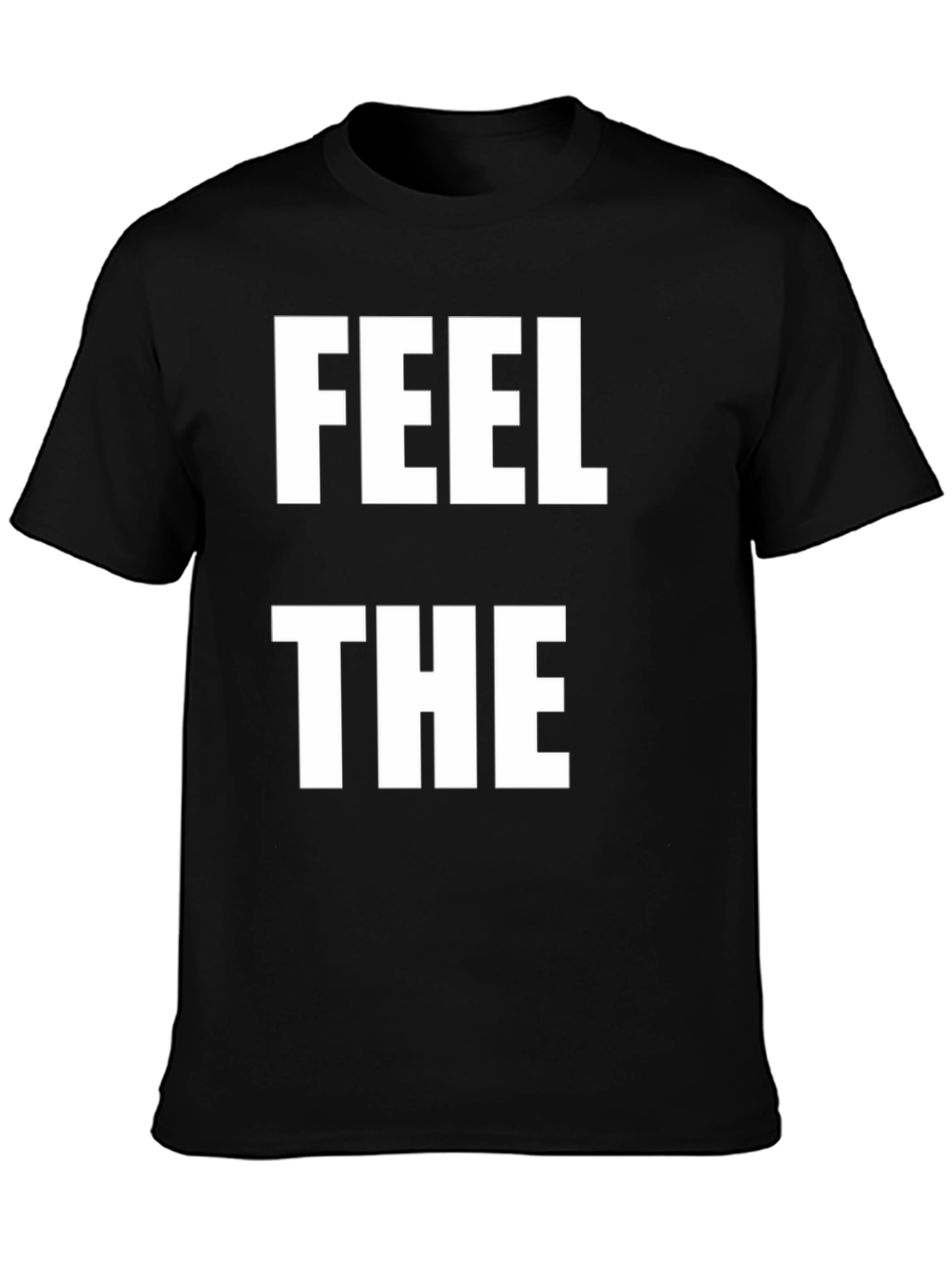 Black Feel The T-Shirt Black Cotton Tee view 3