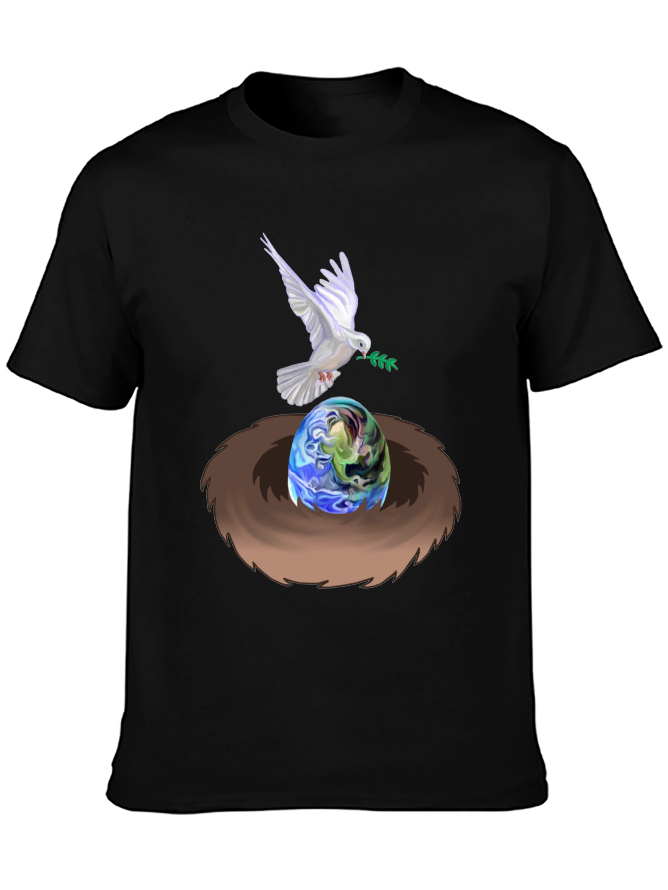 Black Dove Peace Nest Earth Graphic Tee view 3