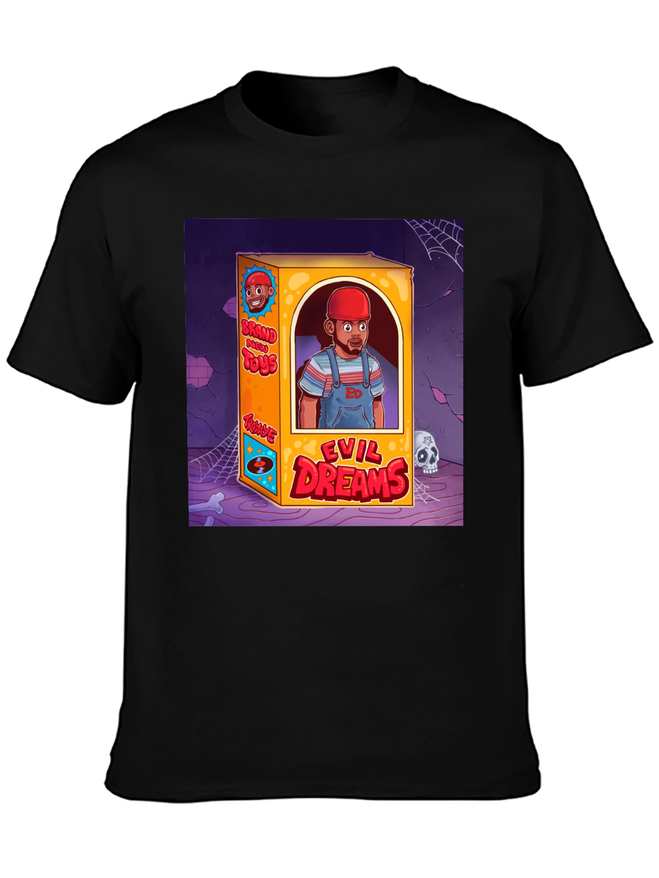 Black Evil Dreams Graphic T-Shirt view 3