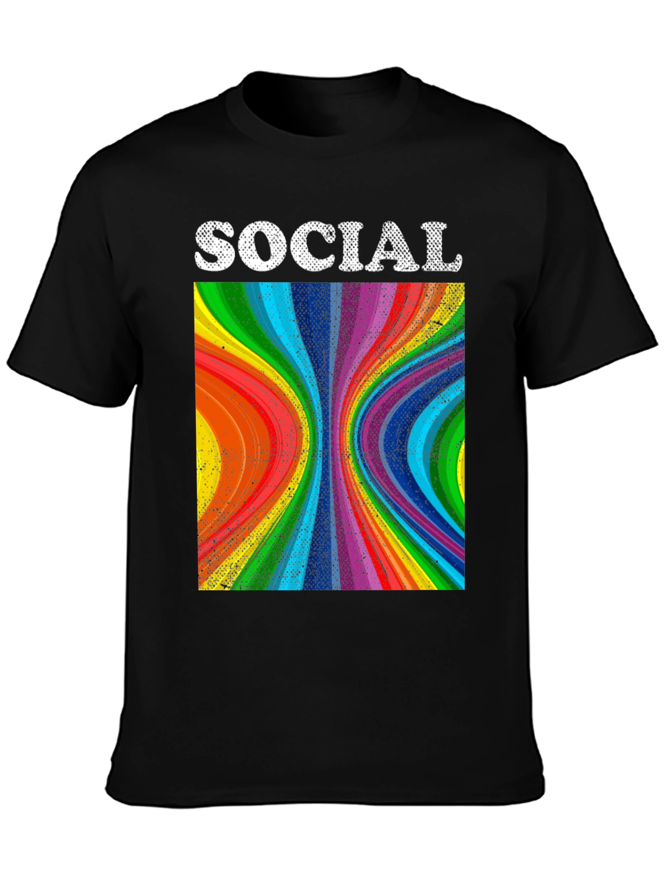 Black Social Spectrum T-Shirt view 3