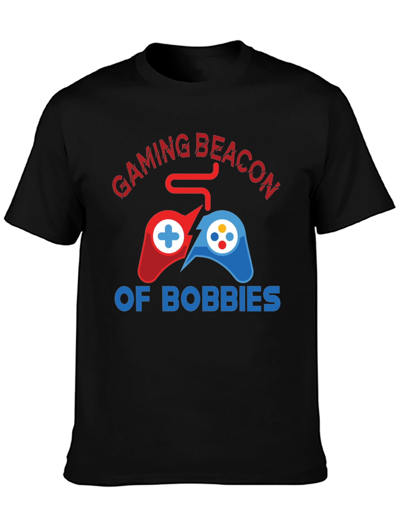 Black Gaming Beacon Graphic T-Shirt view 3