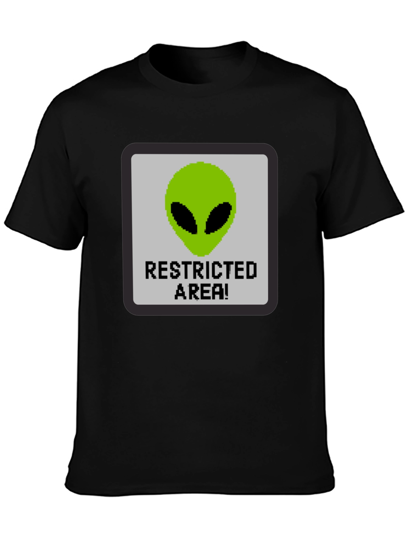 Black Restricted Alien Area Graphic Tee - Black view 3