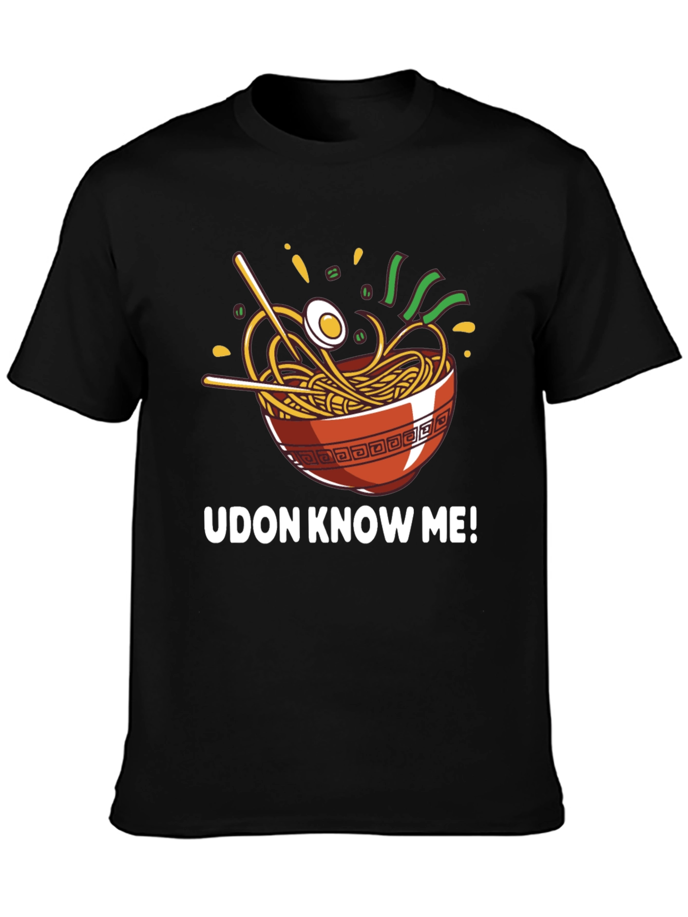 Black Udon Know Me! Ramen Graphic T-Shirt view 3