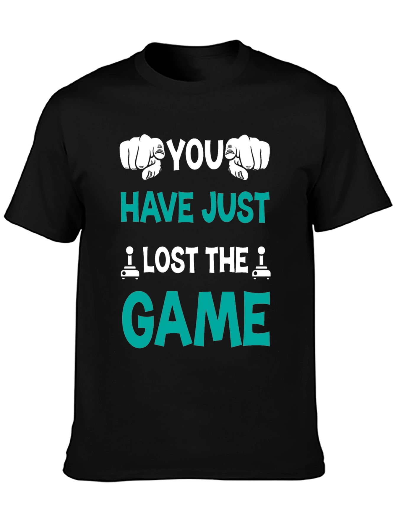 Black You Lost The Game Graphic Tee - Gamer Style view 3
