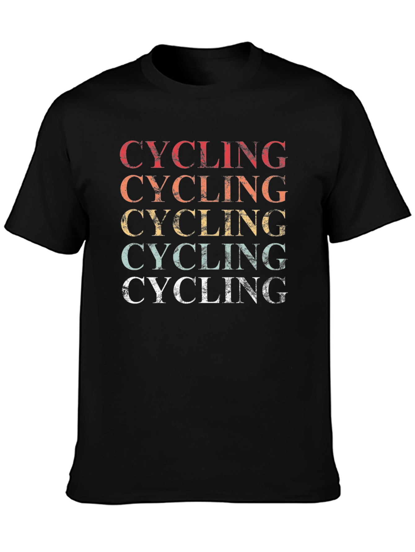 Black Retro Cycling Graphic Tee - Cool Biker Shirt view 3