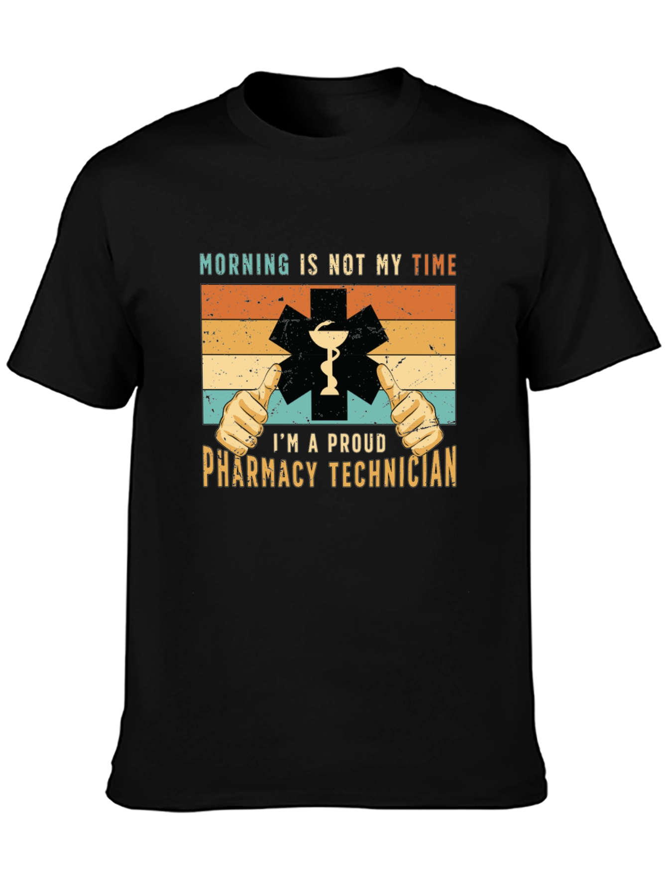 Black Proud Pharmacy Technician T-Shirt view 3