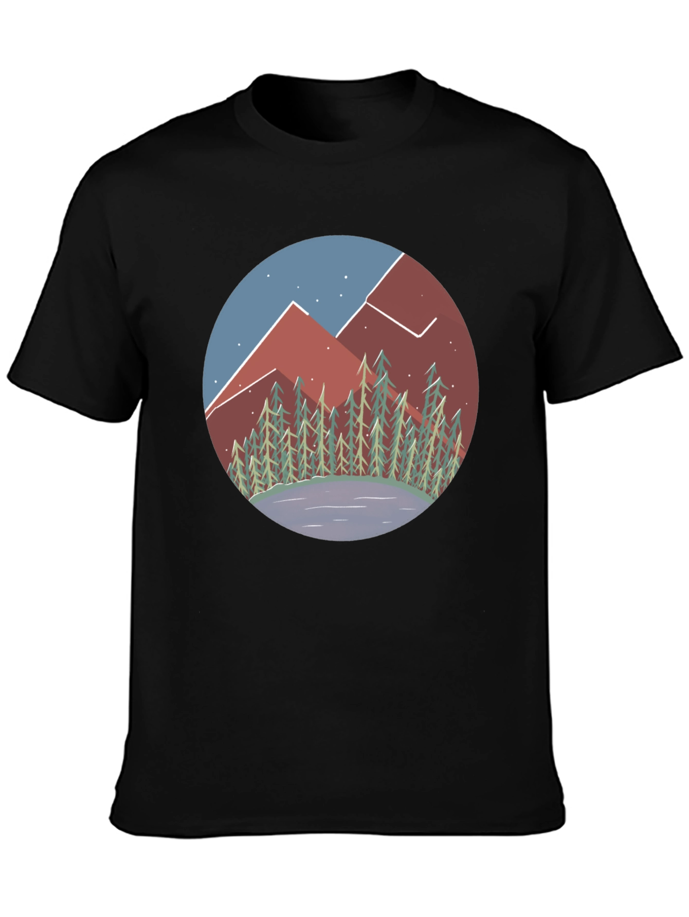 Black Mountain Vista Graphic Tee - Unisex Black Shirt view 3