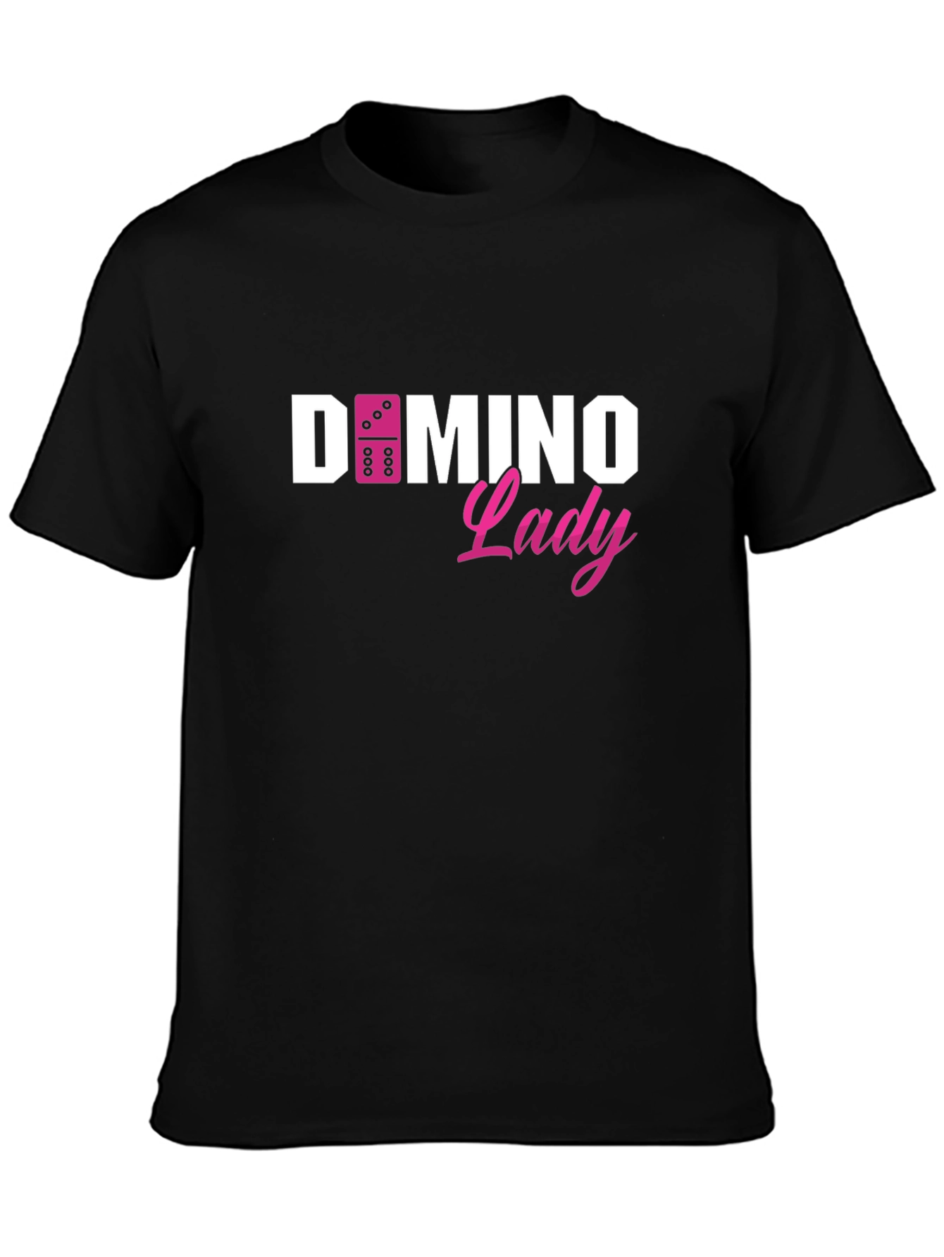 Black Domino Lady Graphic T-Shirt - Unique & Stylish Design view 3