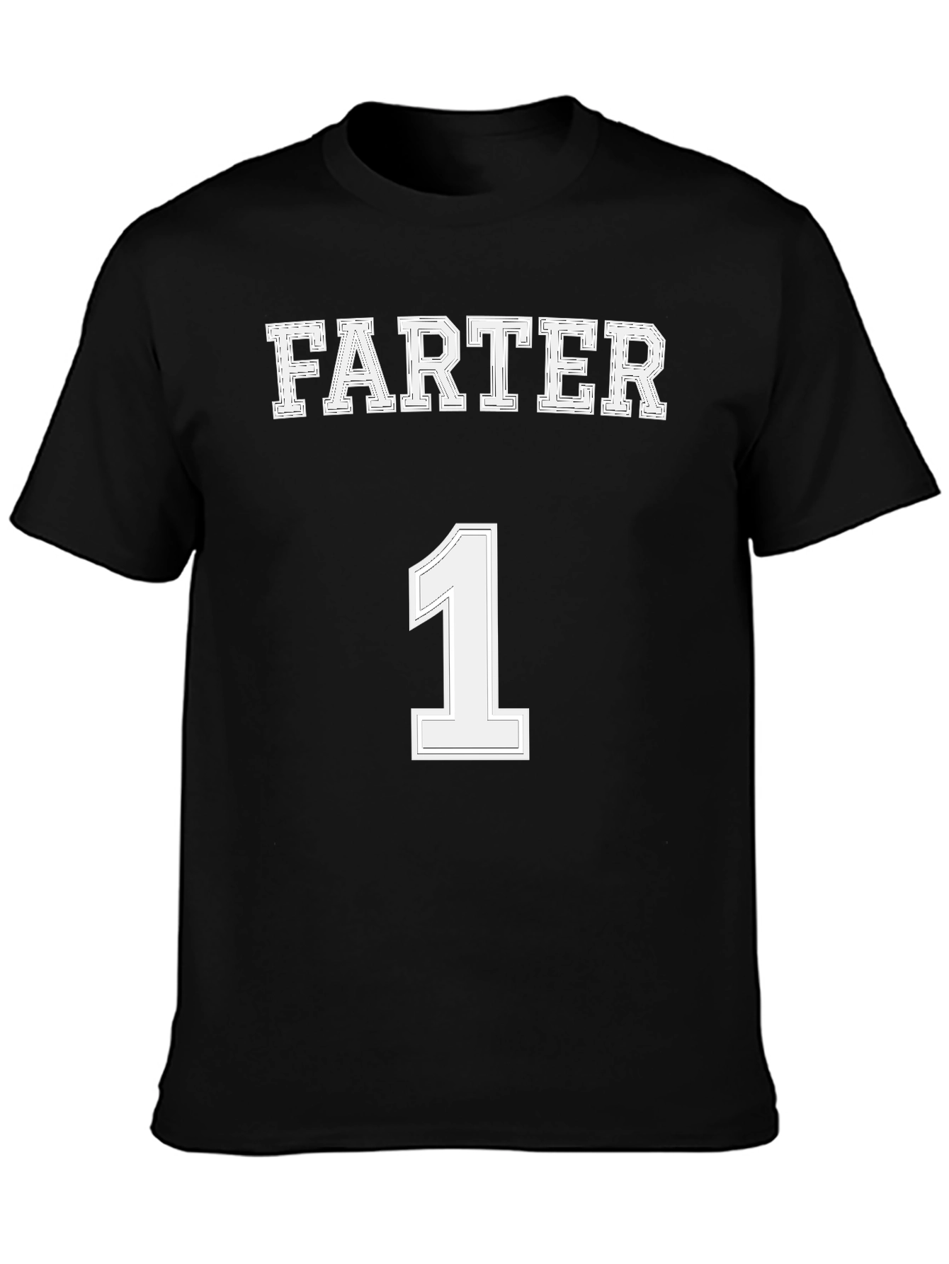Black Farter Number 1 Novelty T-Shirt view 3
